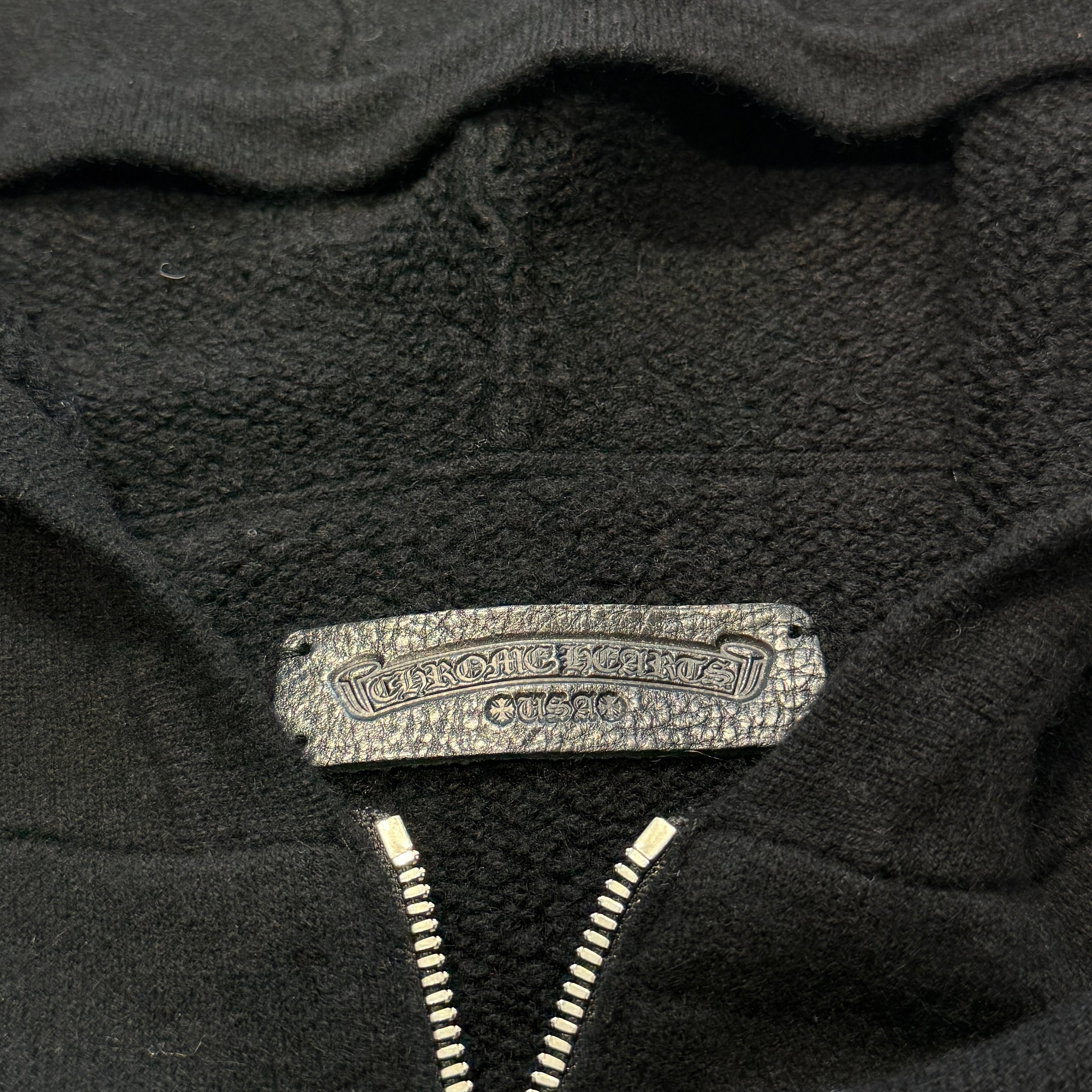 CHROME HEARTS Y NOT Arm Logo Cashmere Knit Zip Up Hoodie Size L クロムハーツ ワイノット アームロゴ カシミヤジップアップフーディ サイズL