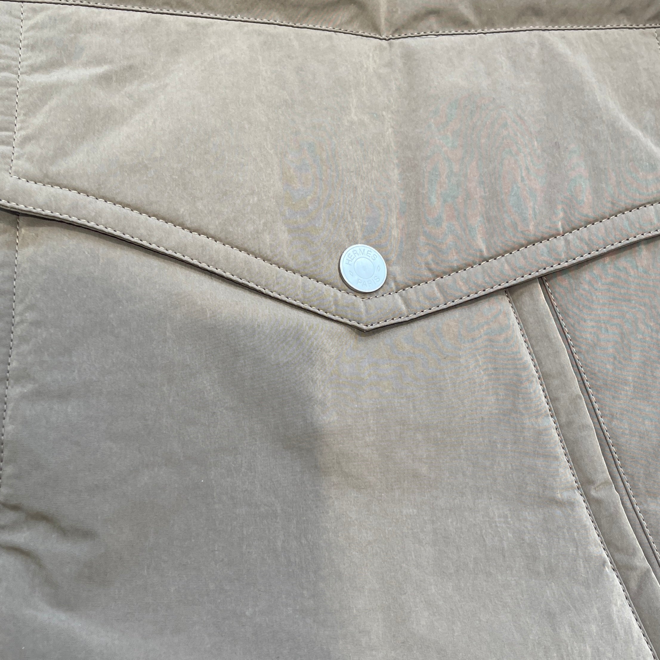 HERMES 2019AW Metallic Lining Hoodie Down Jacket Size 54 エルメス メタリックライニング フーディダウン ジャケット  サイズ54