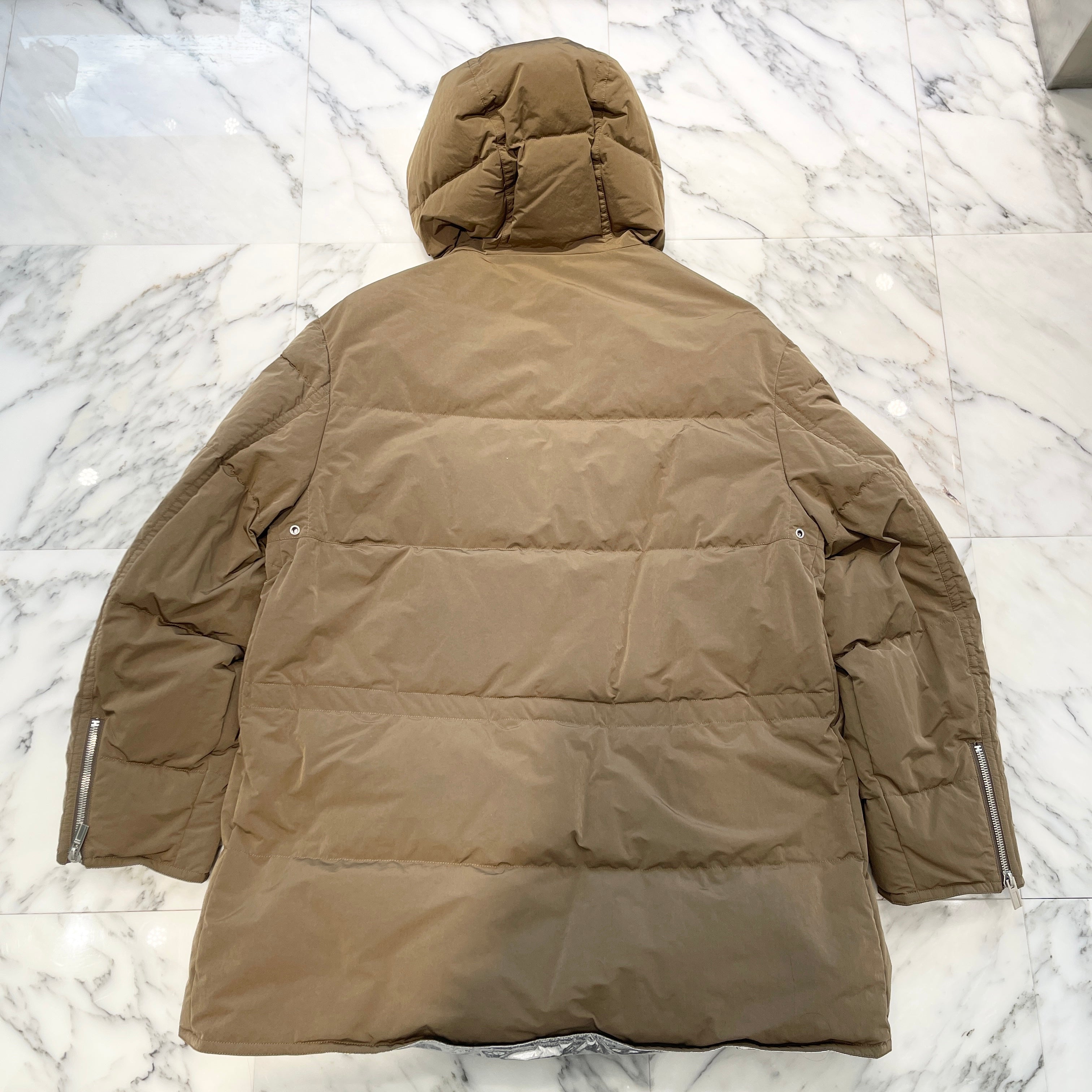 HERMES 2019AW Metallic Lining Hoodie Down Jacket Size 54 エルメス メタリックライニング フーディダウン ジャケット  サイズ54