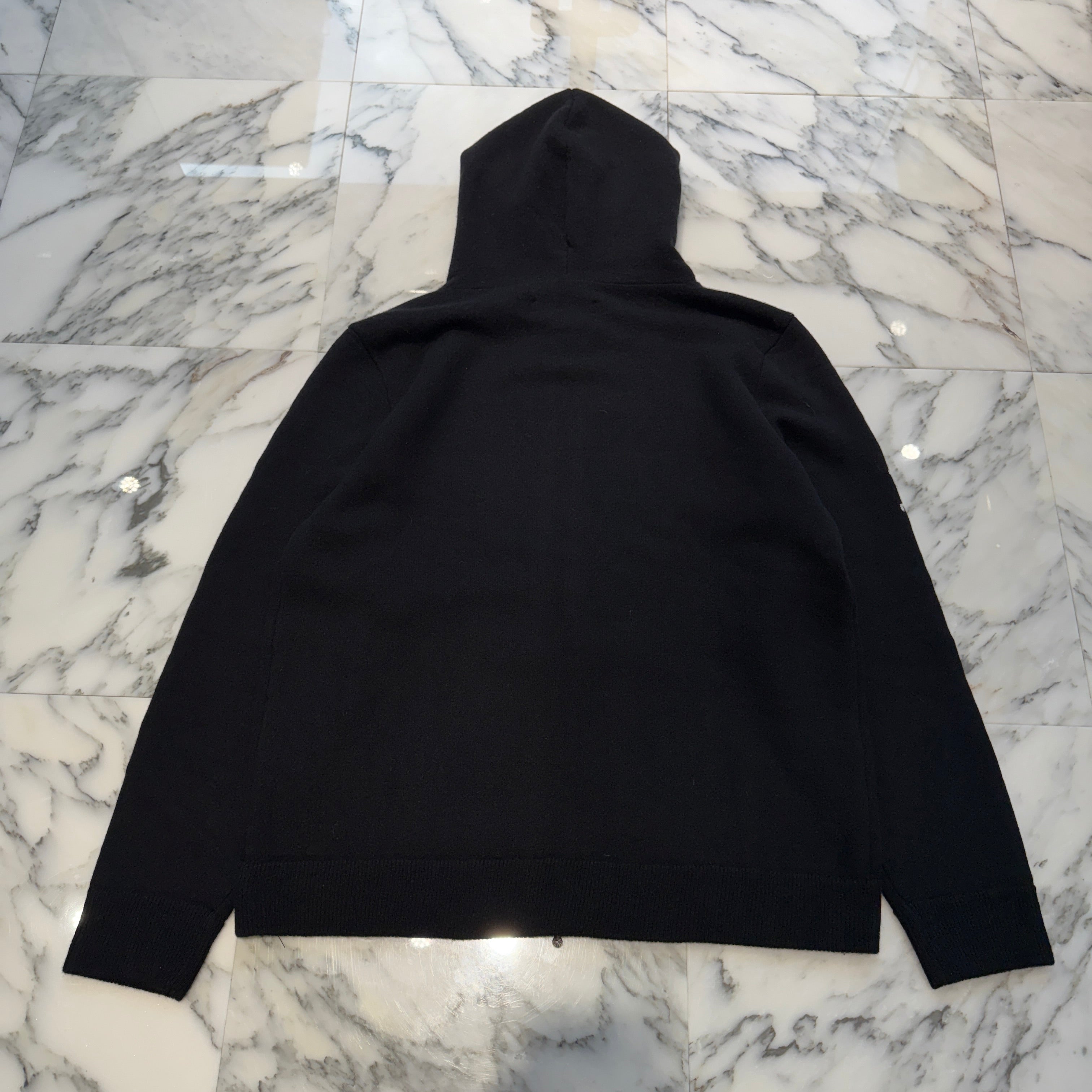 CHROME HEARTS Y NOT Arm Logo Cashmere Knit Zip Up Hoodie Size L クロムハーツ ワイノット アームロゴ カシミヤジップアップフーディ サイズL