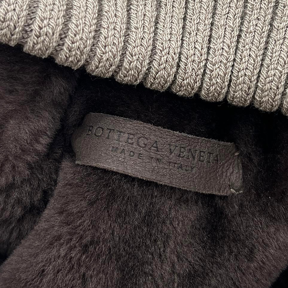 BOTTEGA VENETA 2021AW Sheep Skin Leather Riders Boa Jacket Size 48 ボッテガヴェネタ シープスキン レザー ライダース ボアジャケット サイズ48