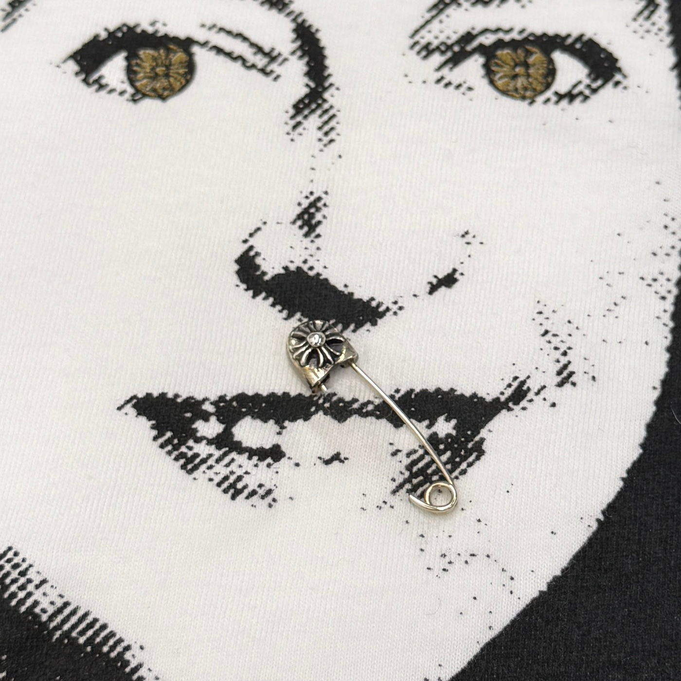 CHROME HEARTS GOD SAVE THE QUEEN Safety Pin Tee Size S クロムハーツ ゴッド・セーブ・ザ・クイーン セーフティピンTシャツ サイズS