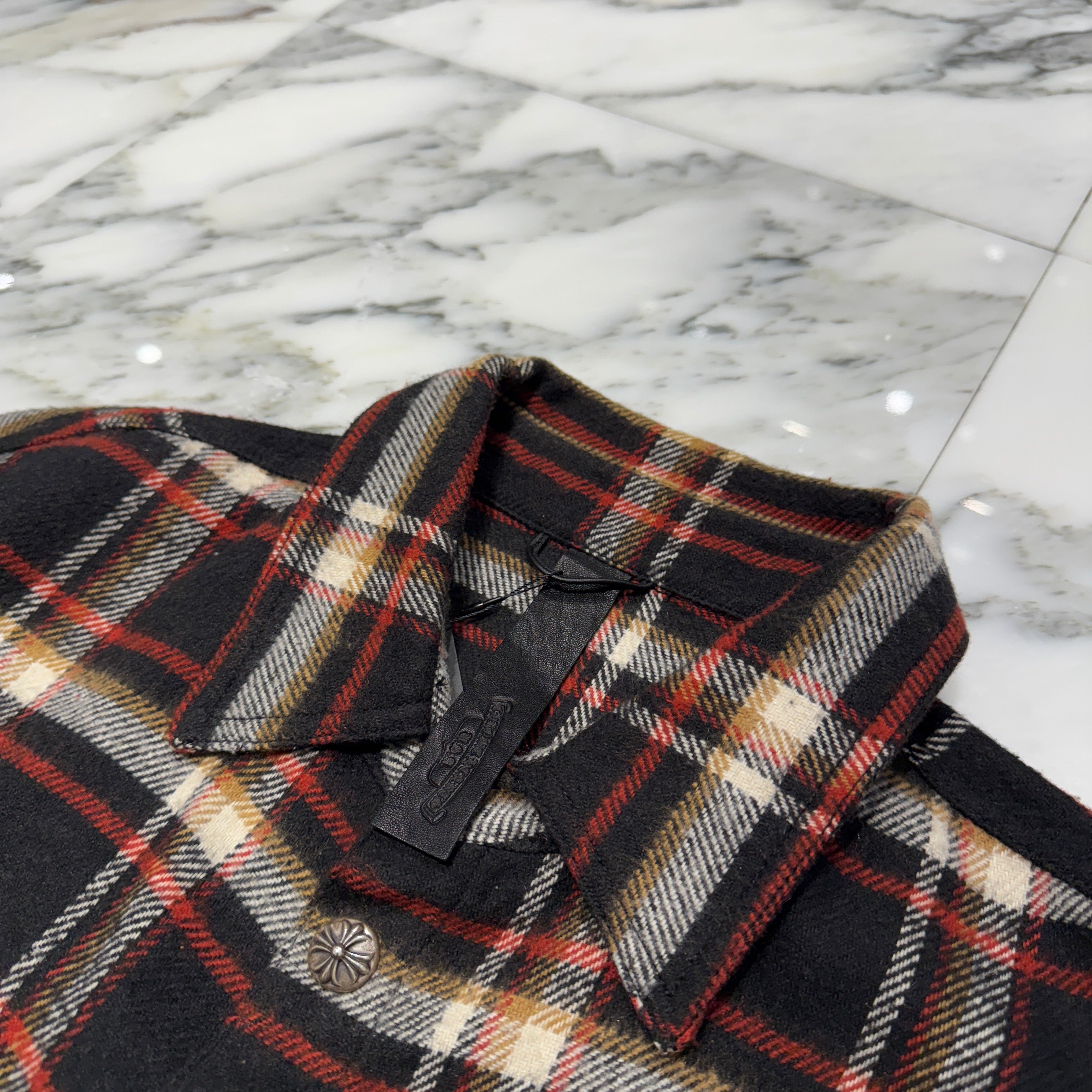 CHROME HEARTS Y NOT WORK DOG Flannel Check Shirt Size XXL クロムハーツ ワイノット ワークドッグ フランネル チェック シャツ サイズXXL