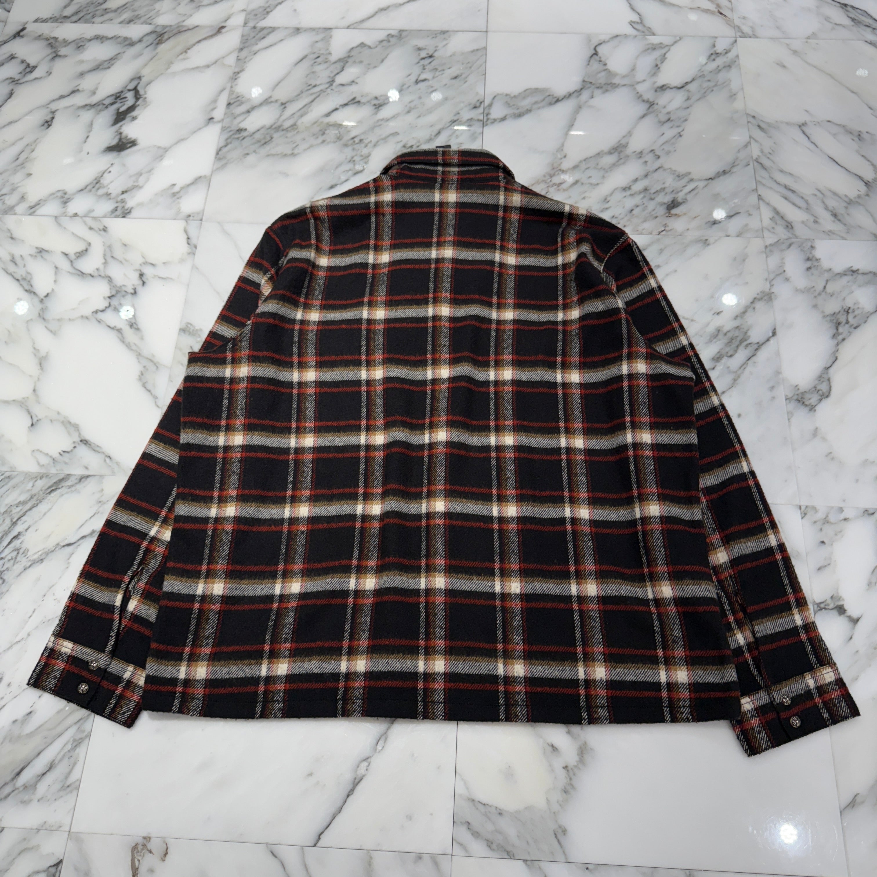 CHROME HEARTS Y NOT WORK DOG Flannel Check Shirt Size XXL クロムハーツ ワイノット ワークドッグ フランネル チェック シャツ サイズXXL