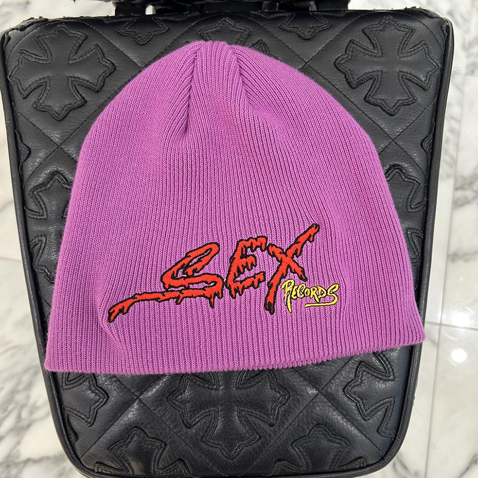 MATTY BOY ANTI PROMO SEX Records Embroidery Beanie Size ONE SIZE