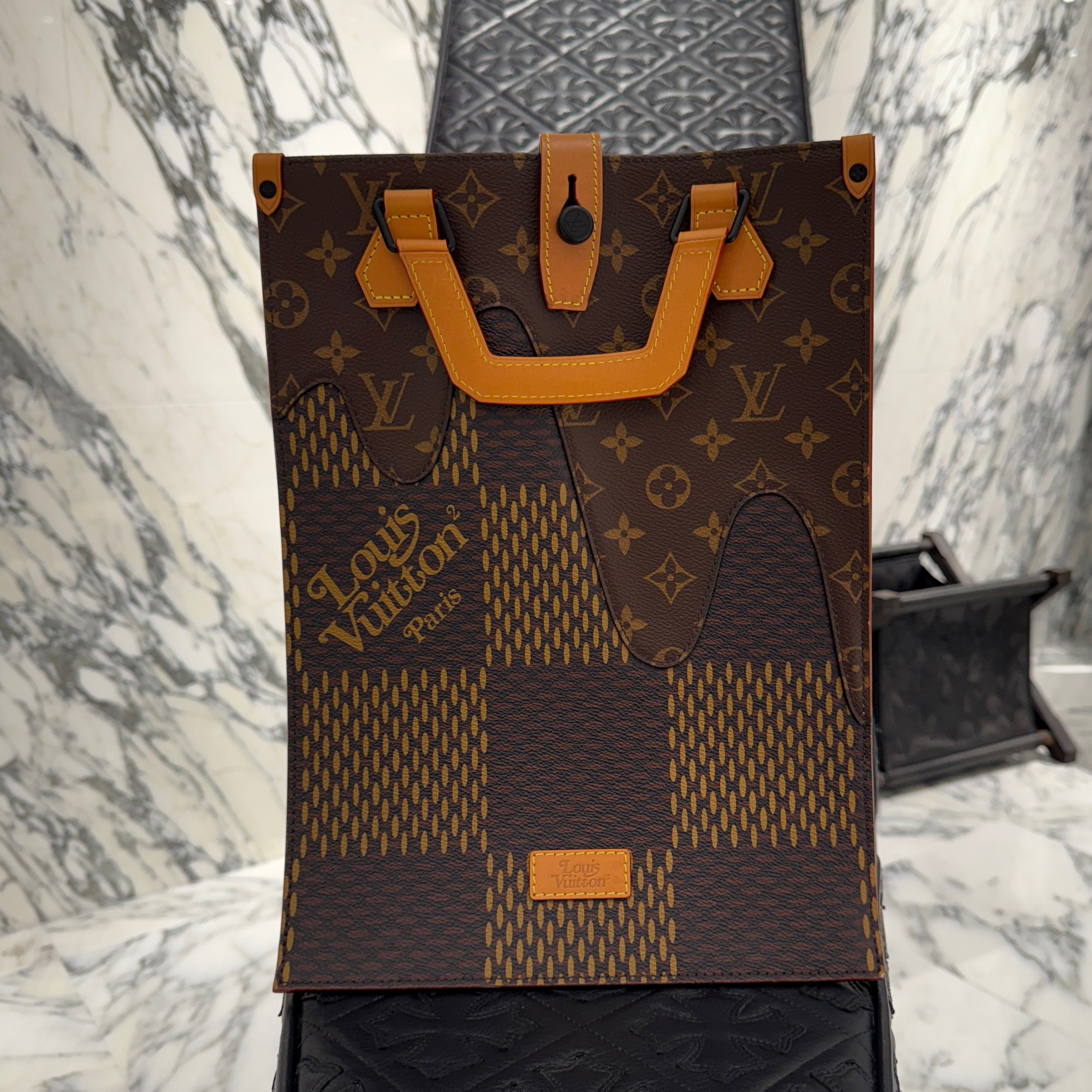 LOUIS VUITTON × NIGO 2022SS DAMIER Giant Monogram Mini Tote Bag N40355 ルイヴィトン × ニゴ ダミエ ジャイアント モノグラム ミニトートバッグ