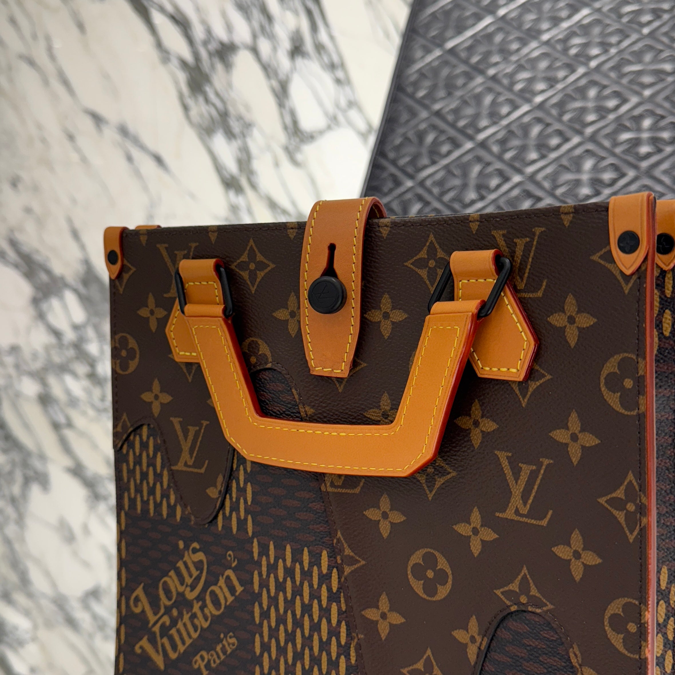 LOUIS VUITTON × NIGO 2022SS DAMIER Giant Monogram Mini Tote Bag N40355 ルイヴィトン × ニゴ ダミエ ジャイアント モノグラム ミニトートバッグ