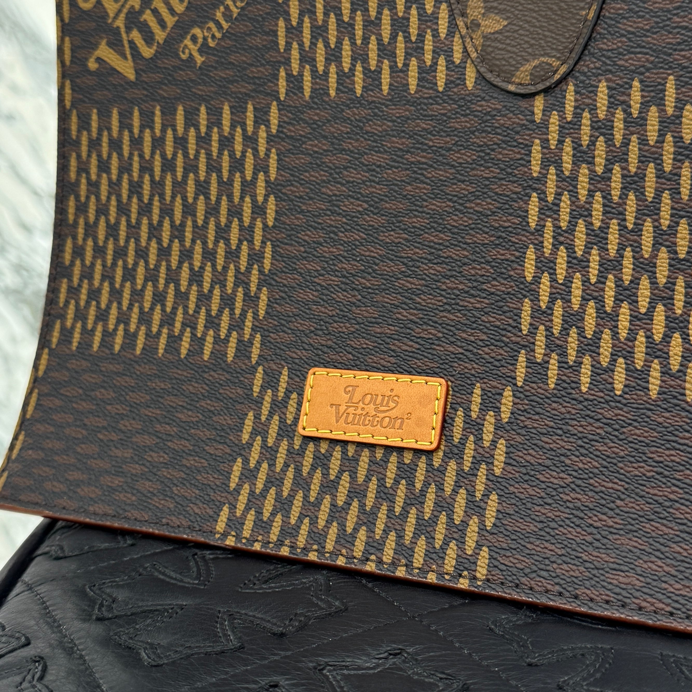 LOUIS VUITTON × NIGO 2022SS DAMIER Giant Monogram Mini Tote Bag N40355 ルイヴィトン × ニゴ ダミエ ジャイアント モノグラム ミニトートバッグ