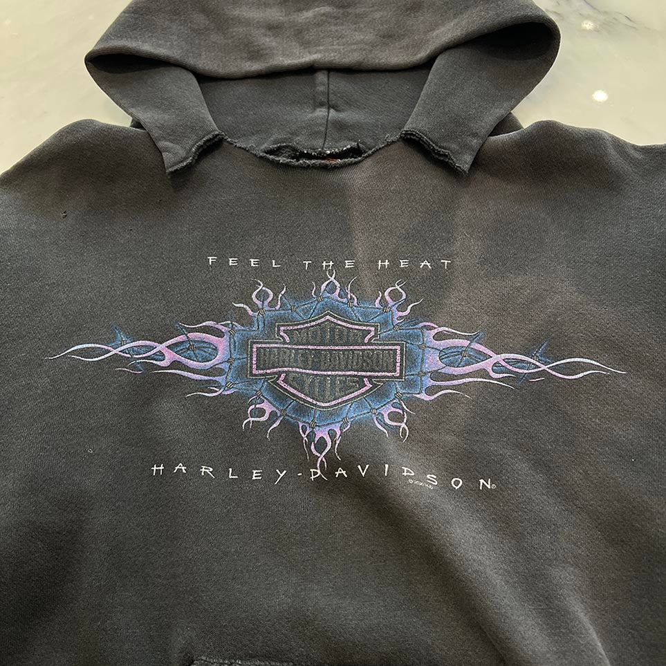 Vintage 00's Harley-Davidson ”FEEL THE HEAT” Pullover Hoodie ヴィンテージ 00's ハーレー・ダビットソン "フィール・ザ・ヒート" プルオーバーフーディ