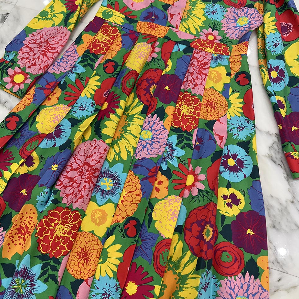 GUCCI × KEN SCOTT Floral Silk Maxi Dress 648923 ZAGIB Size 38 グッチ × ケンスコット フローラル シルク マキシドレス サイズ38