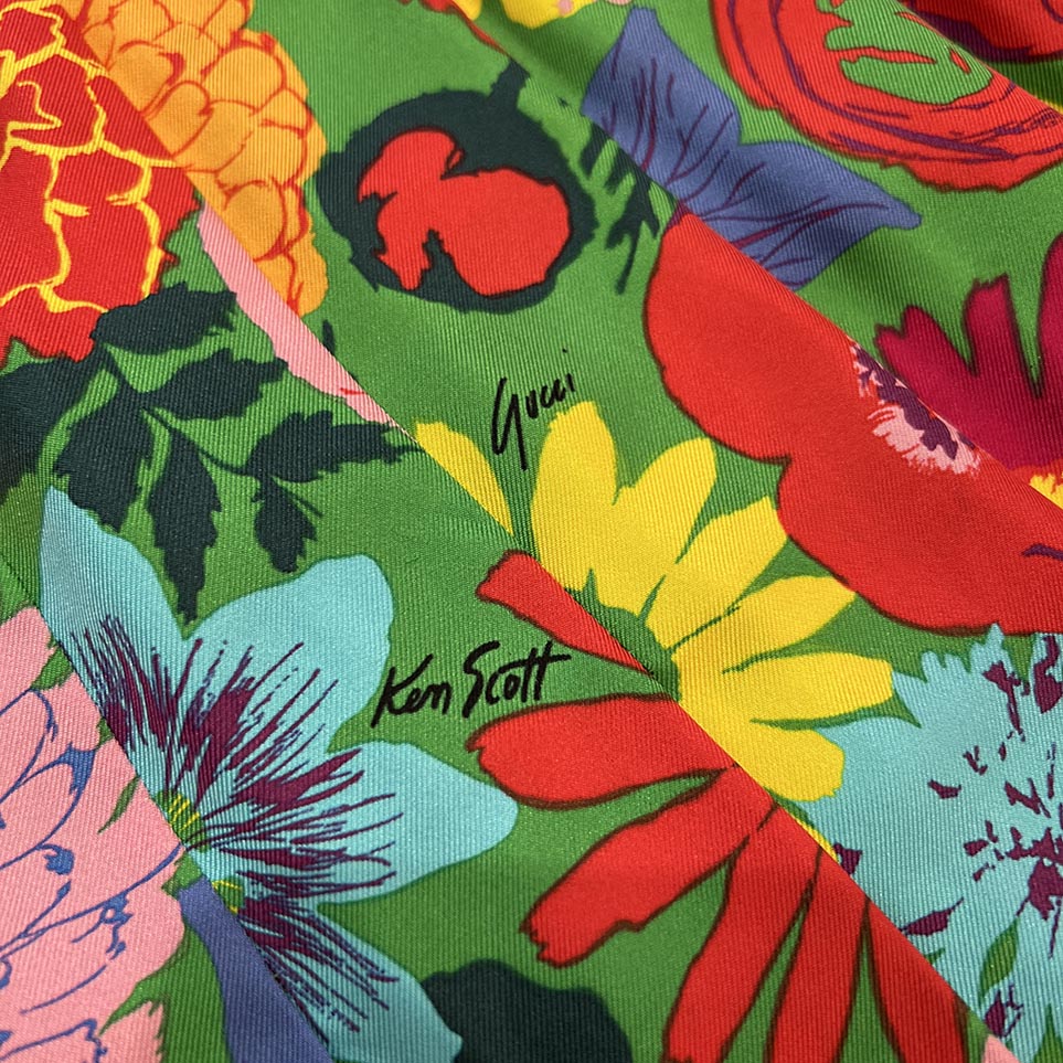 GUCCI × KEN SCOTT Floral Silk Maxi Dress 648923 ZAGIB Size 38 グッチ × ケンスコット フローラル シルク マキシドレス サイズ38