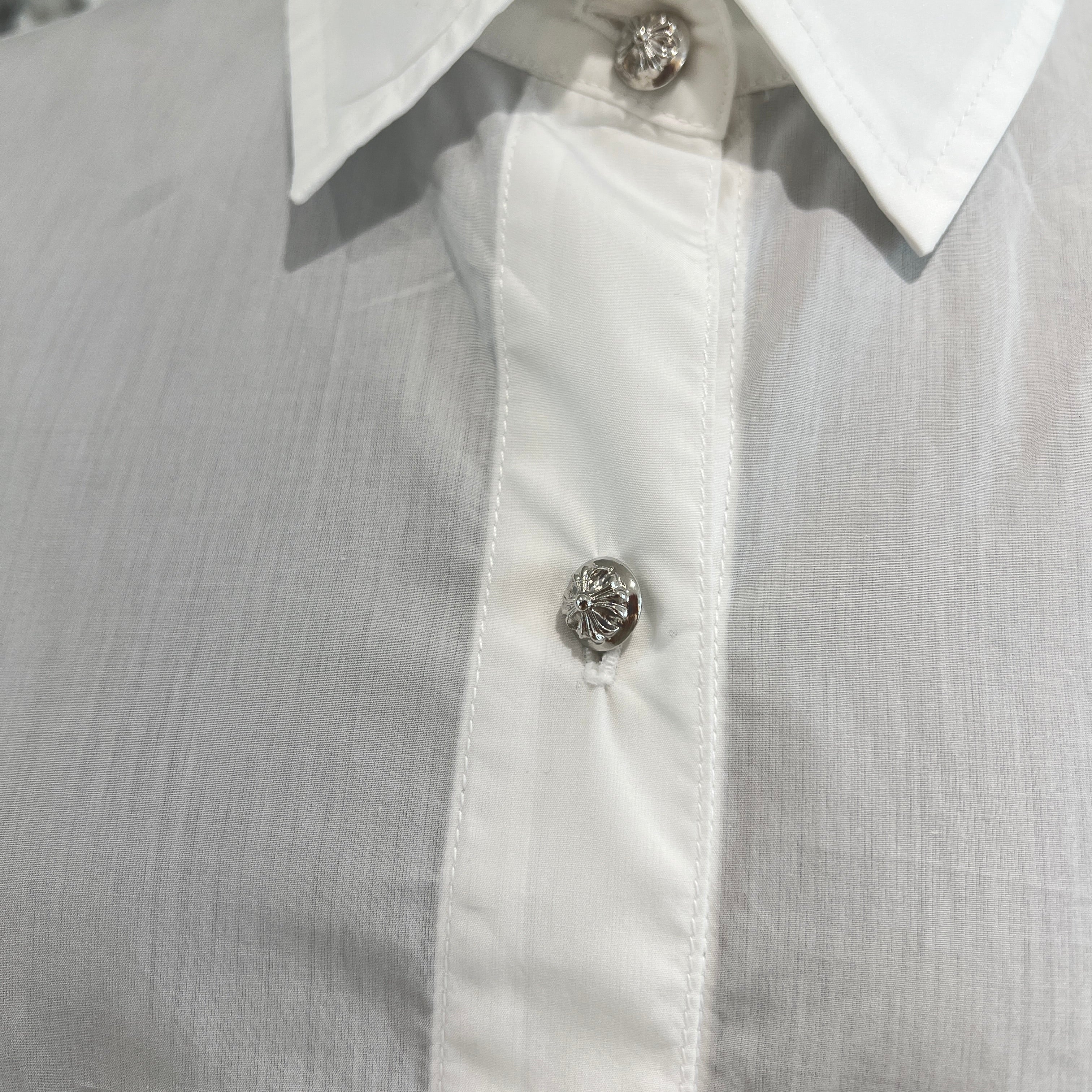 CHROME HEARTS Y NOT CH Logo Embroidery Cross Ball Long Sleeve Shirt Size XS クロムハーツ ワイノット CHロゴエンブロイダリー クロスボール ロングスリーブシャツ サイズXS