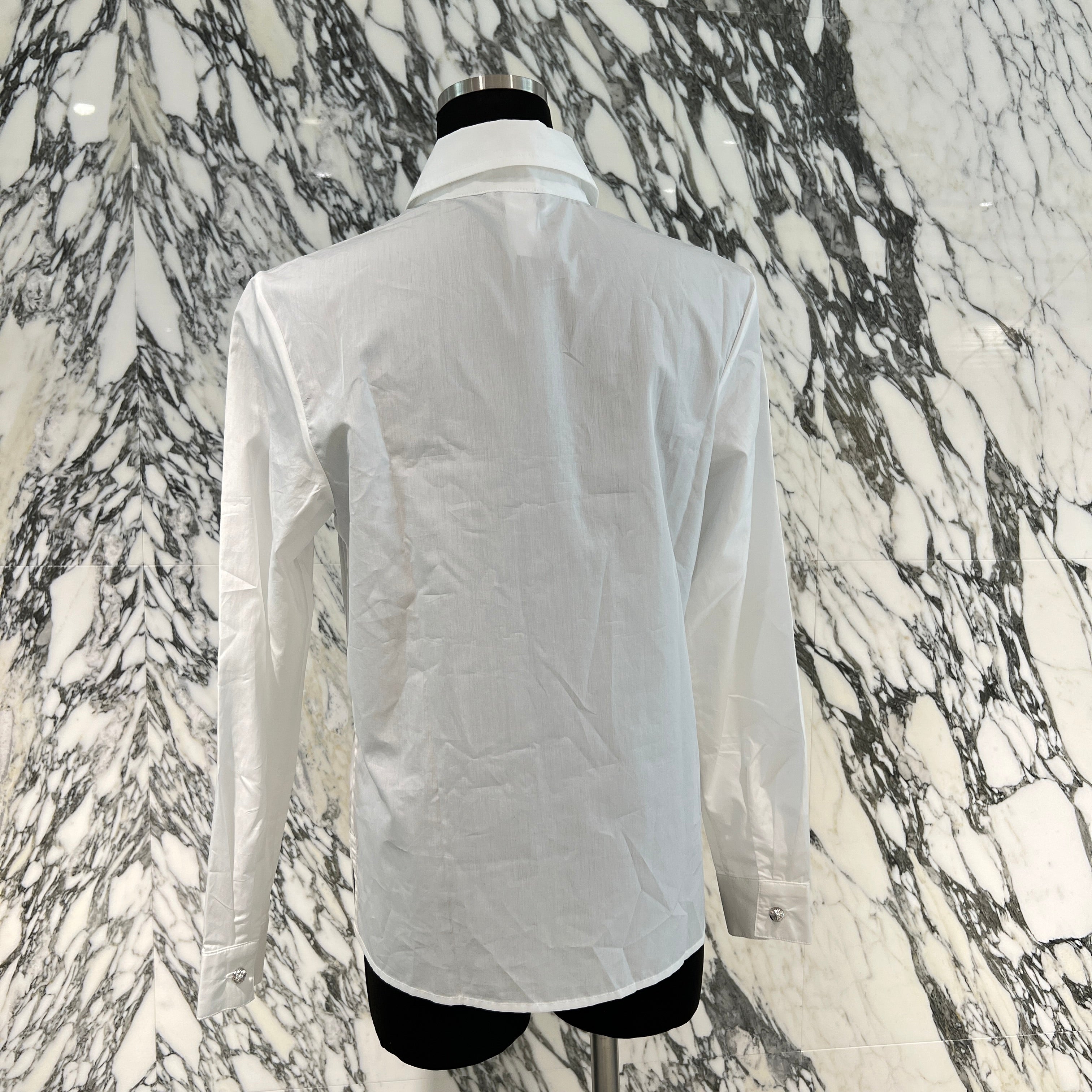 CHROME HEARTS Y NOT CH Logo Embroidery Cross Ball Long Sleeve Shirt Size XS クロムハーツ ワイノット CHロゴエンブロイダリー クロスボール ロングスリーブシャツ サイズXS