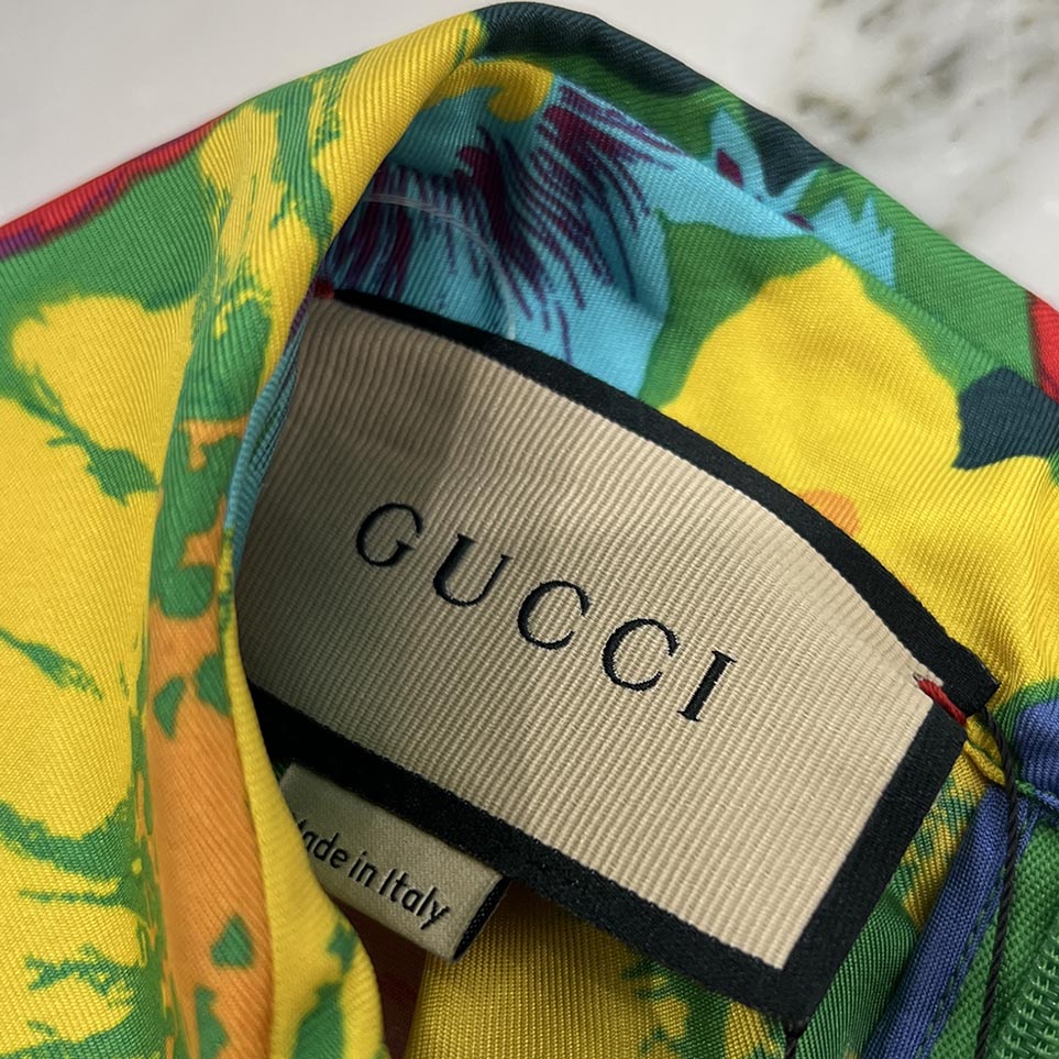 GUCCI × KEN SCOTT Floral Silk Maxi Dress 648923 ZAGIB Size 38 グッチ × ケンスコット フローラル シルク マキシドレス サイズ38