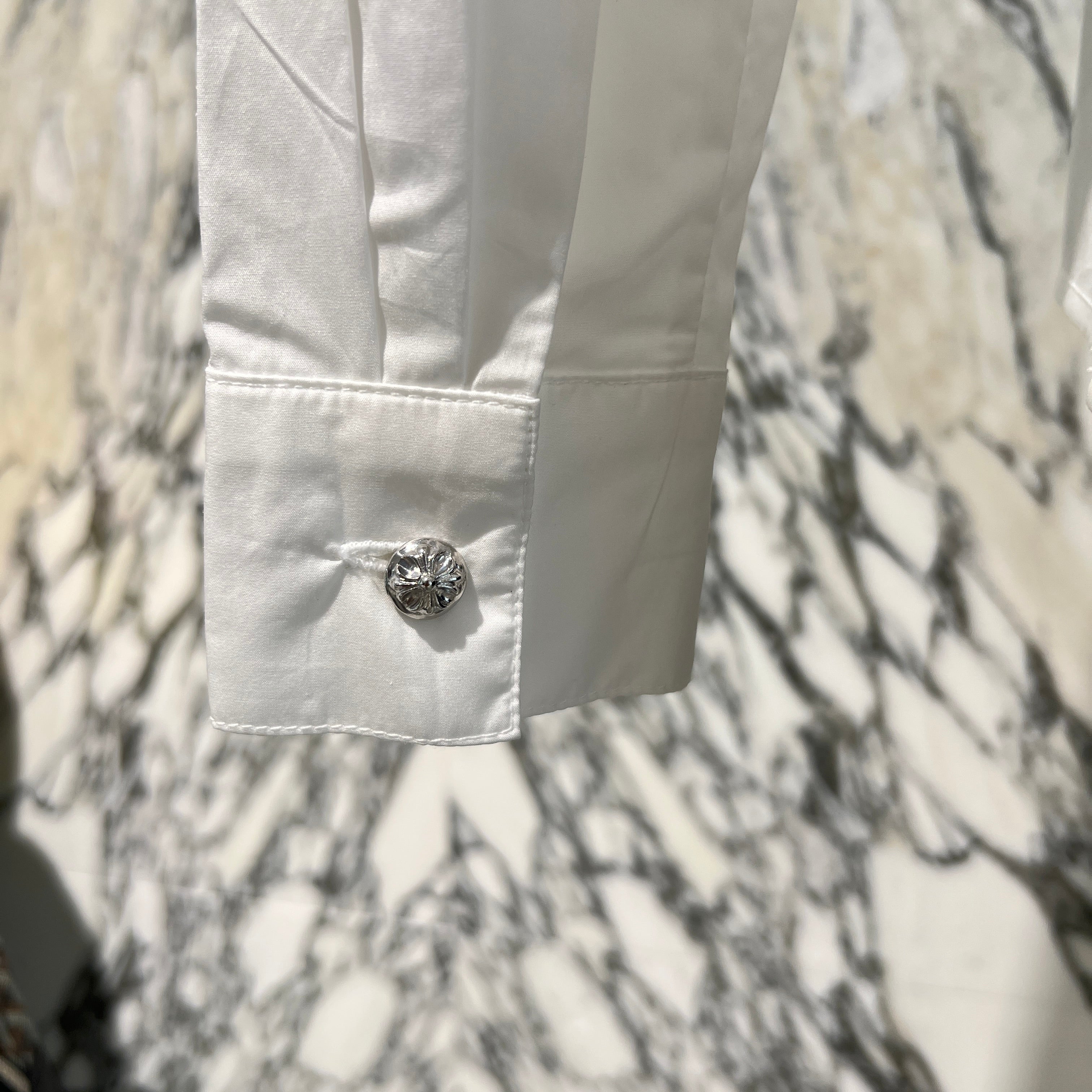 CHROME HEARTS Y NOT CH Logo Embroidery Cross Ball Long Sleeve Shirt Size XS クロムハーツ ワイノット CHロゴエンブロイダリー クロスボール ロングスリーブシャツ サイズXS