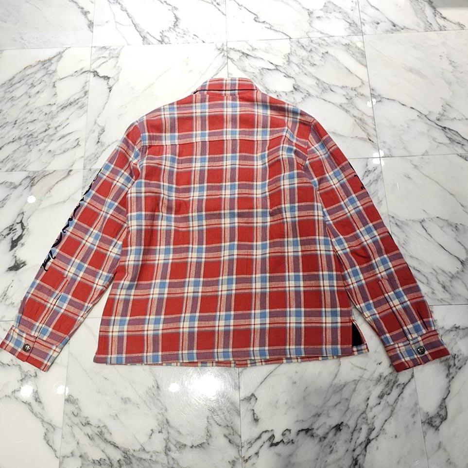 CHROME HEARTS Y NOT WORK DOG Flannel Check Shirt Jacket Size L クロムハーツ ワイノット ワークドッグ フランネル チェック シャツジャケット サイズL