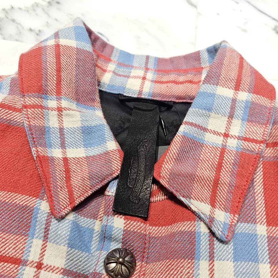 CHROME HEARTS Y NOT WORK DOG Flannel Check Shirt Jacket Size L クロムハーツ ワイノット ワークドッグ フランネル チェック シャツジャケット サイズL