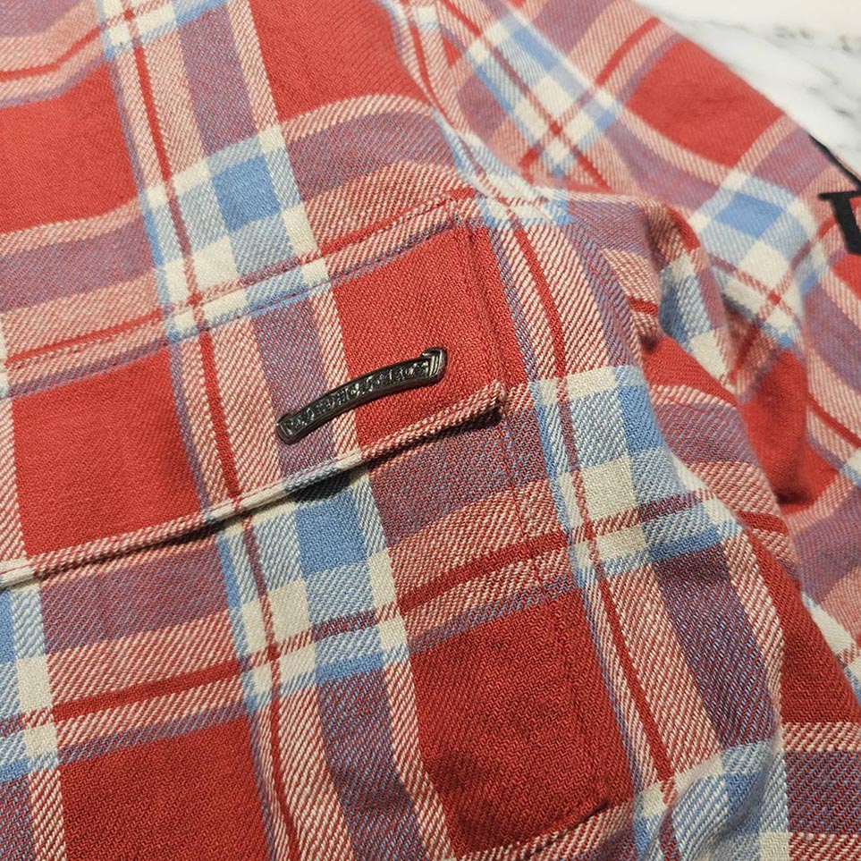 CHROME HEARTS Y NOT WORK DOG Flannel Check Shirt Jacket Size L クロムハーツ ワイノット ワークドッグ フランネル チェック シャツジャケット サイズL