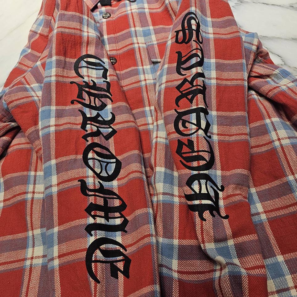 CHROME HEARTS Y NOT WORK DOG Flannel Check Shirt Jacket Size L クロムハーツ ワイノット ワークドッグ フランネル チェック シャツジャケット サイズL