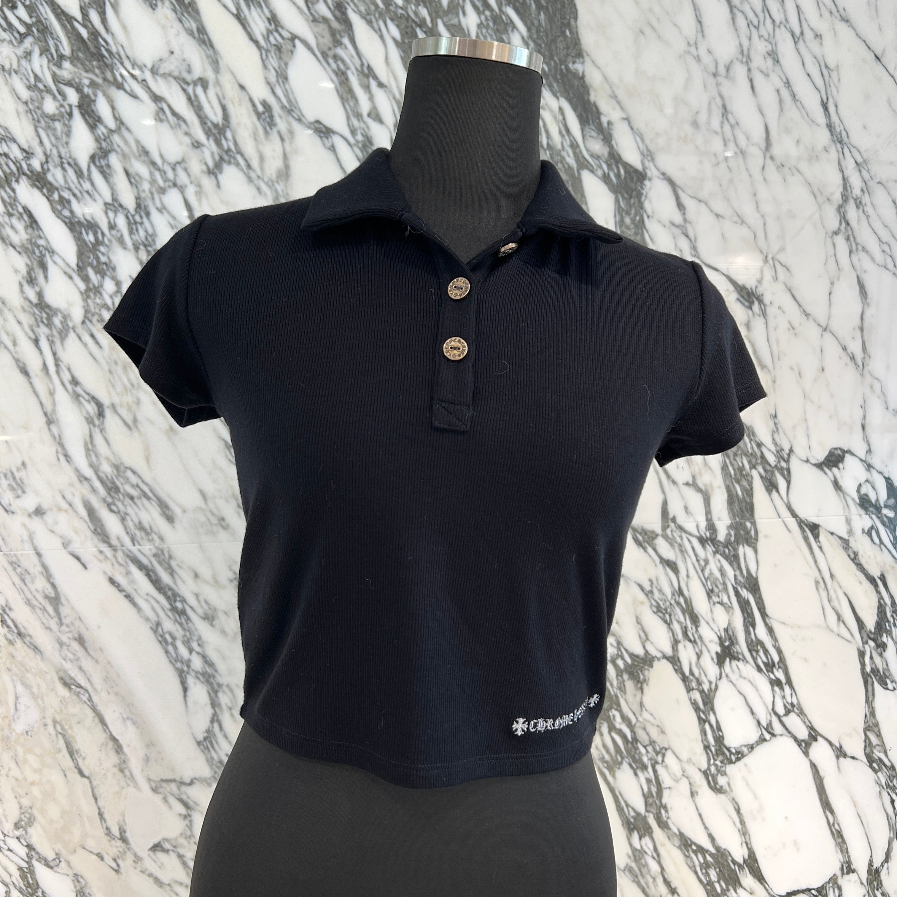 CHROME HEARTS Y NOT Vine Dagger Embroidery Polo Shirt Size S クロムハーツ ワイノット ヴァインダガー刺繍 ポロシャツ サイズS