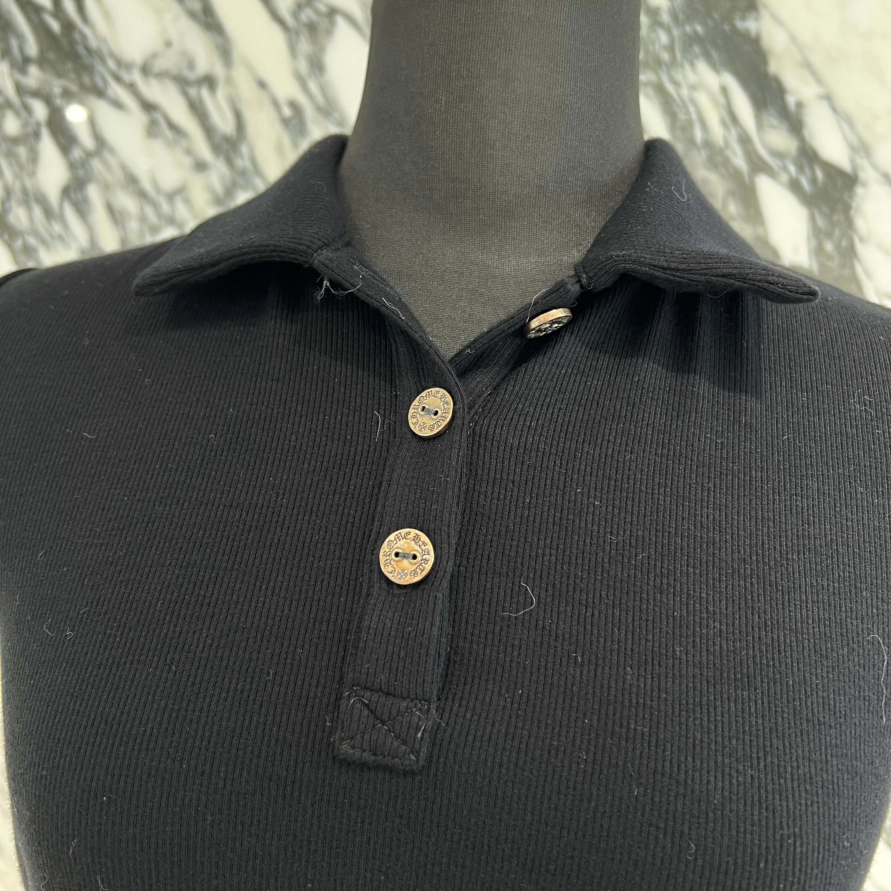 CHROME HEARTS Y NOT Vine Dagger Embroidery Polo Shirt Size S クロムハーツ ワイノット ヴァインダガー刺繍 ポロシャツ サイズS