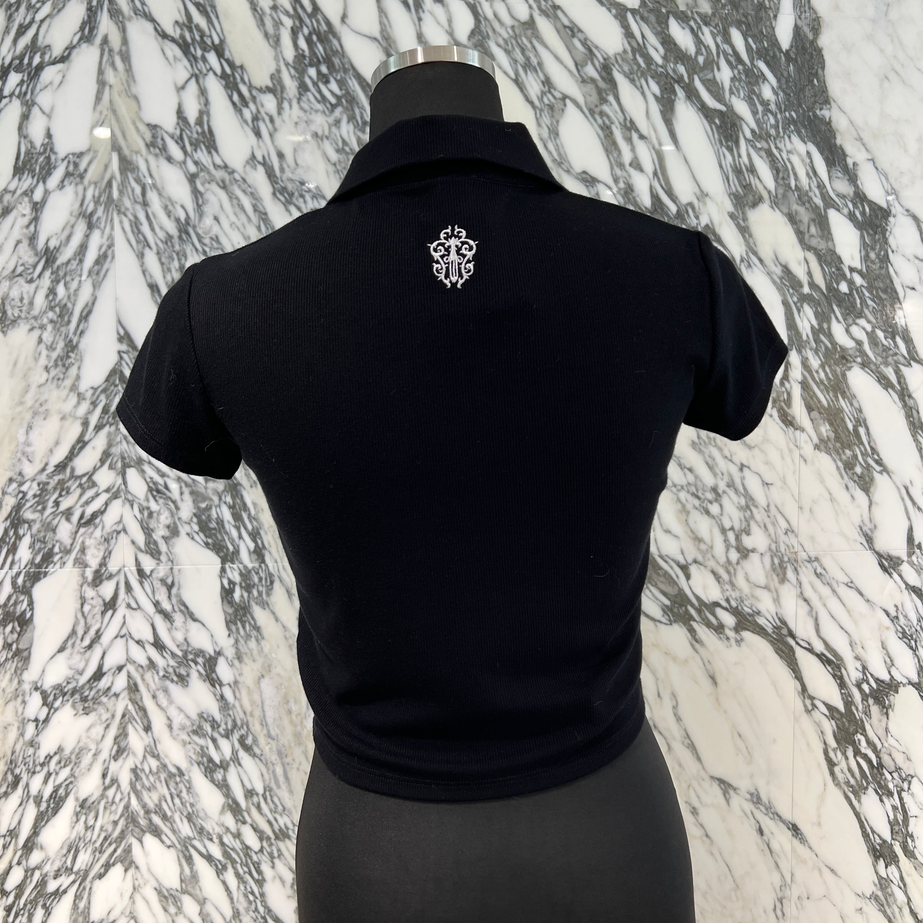 CHROME HEARTS ブラック ポロシャツ S 希少◇Chrome Hearts クロム