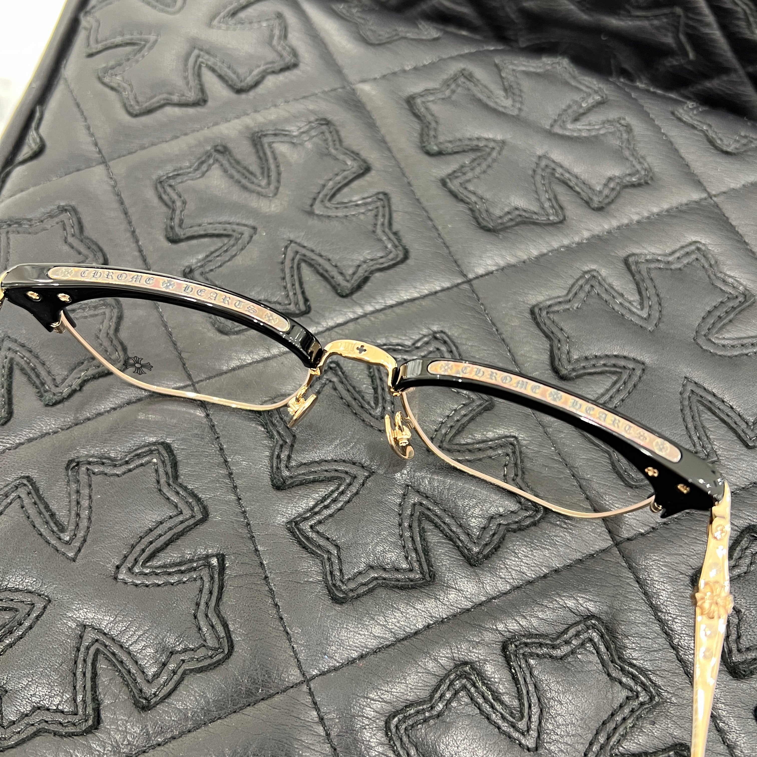CHROME HEARTS SLUNTRADICTION Sunglasses Size 54口19-148 クロム