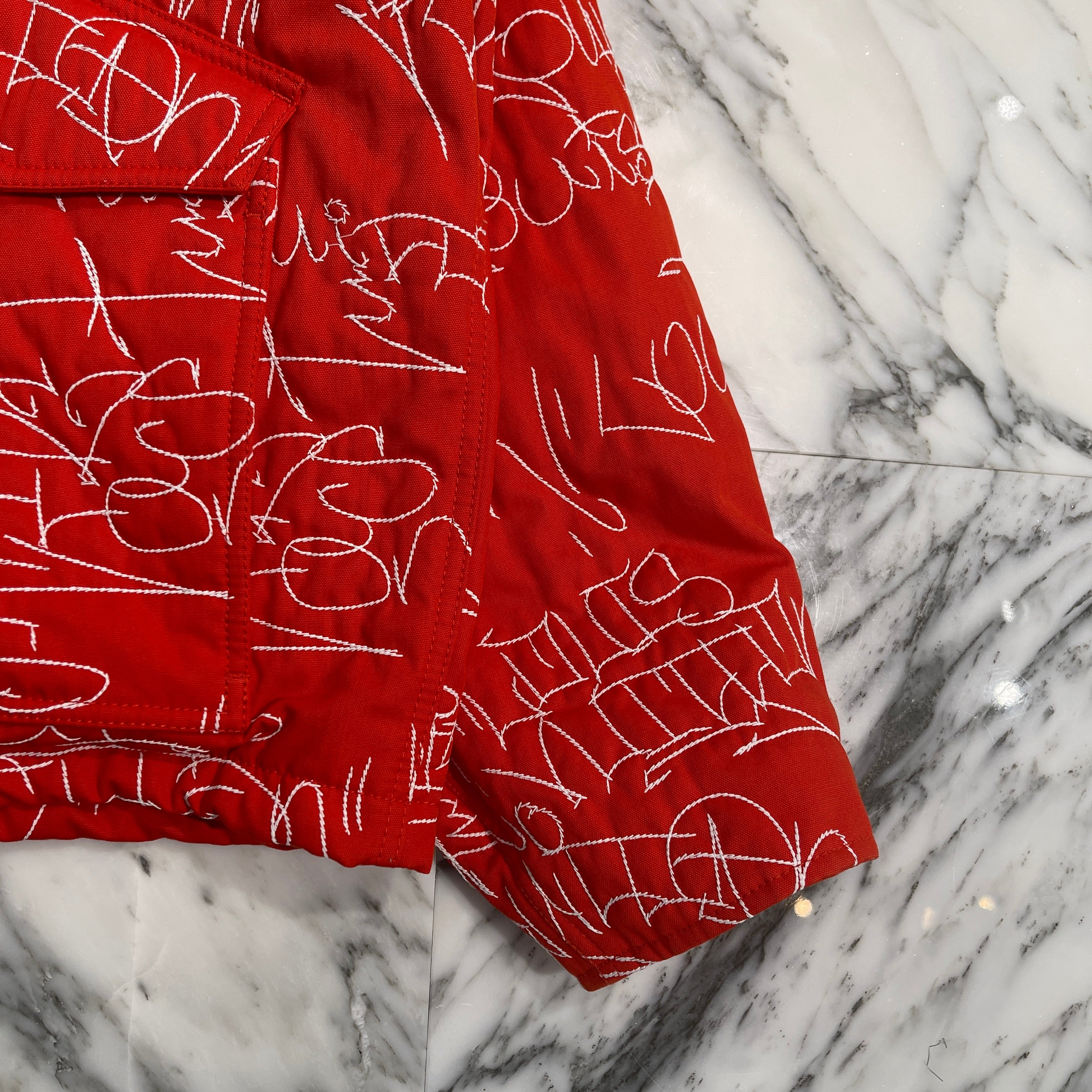 LOUIS VUITTON 2022AW Embroidered Denim Bomber Zip Up Jacket Size 56 ルイヴィトン エンブロイダード デニムボンバー ジップアップジャケット サイズ56