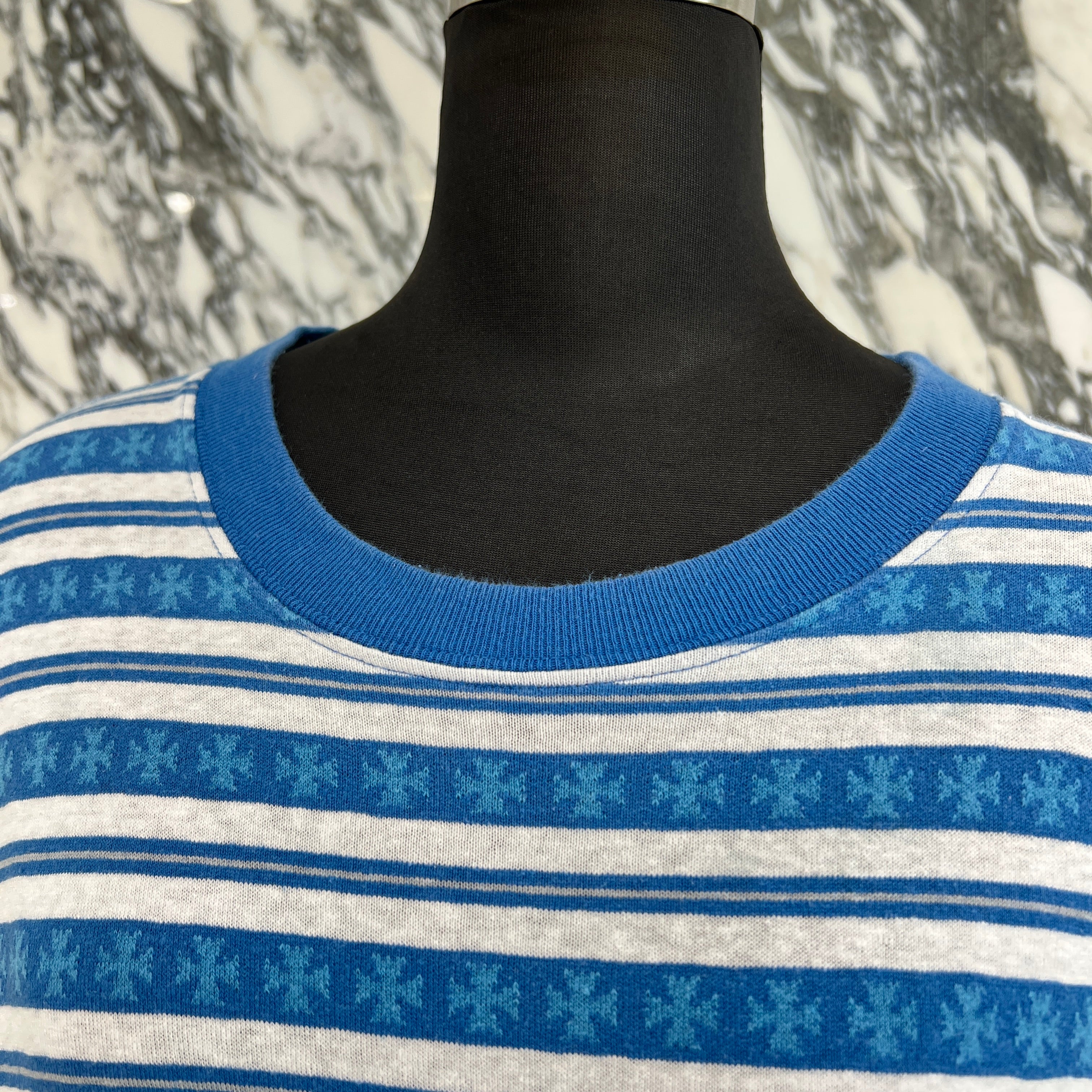 CHROME HEARTS Y NOT Vine Dagger Embroidery CH Plus Stripe Tee Size L クロムハーツ ワイノット ヴァインダガー刺繍 CHプラス ストライプ Tシャツ サイズL