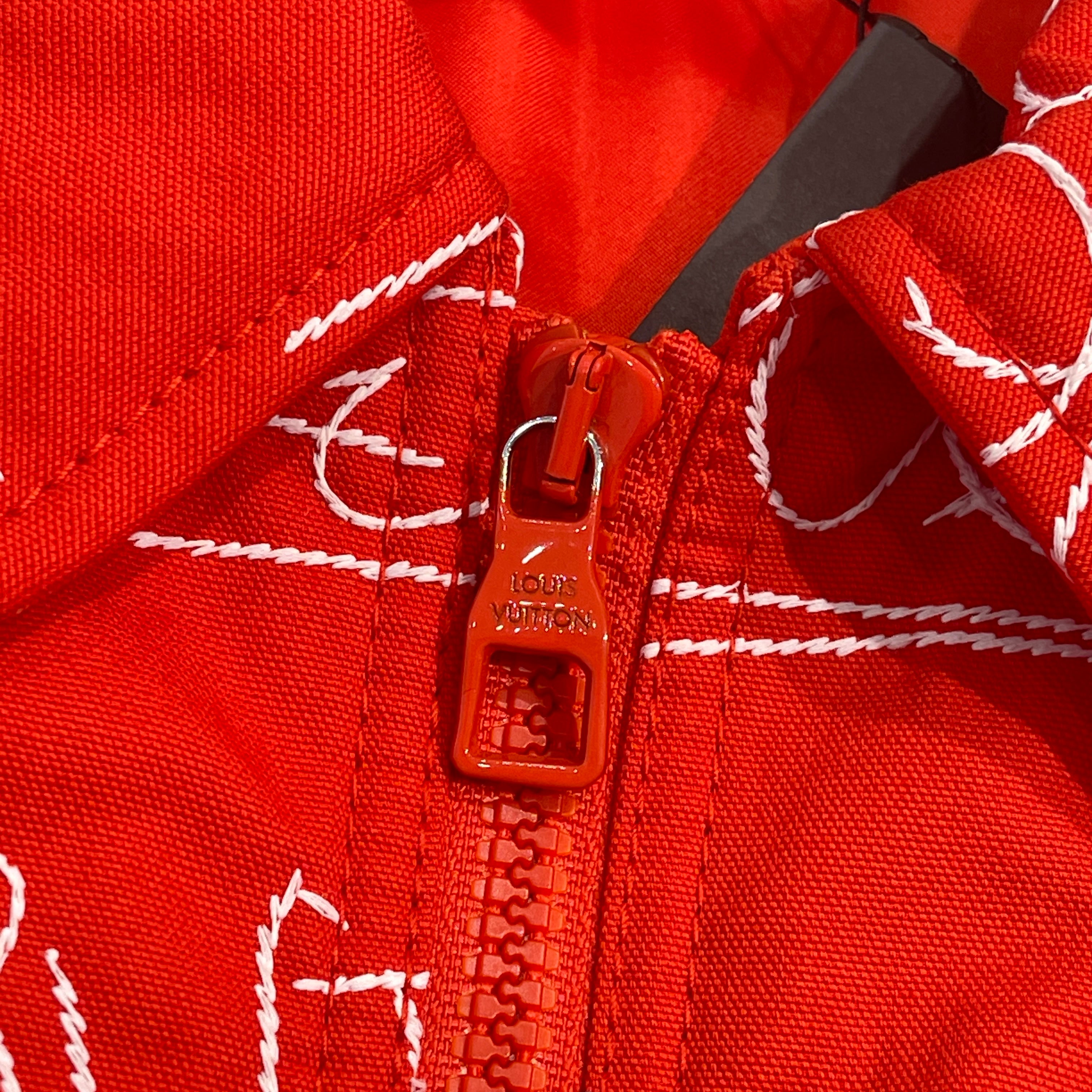 LOUIS VUITTON 2022AW Embroidered Denim Bomber Zip Up Jacket Size 56 ルイヴィトン エンブロイダード デニムボンバー ジップアップジャケット サイズ56