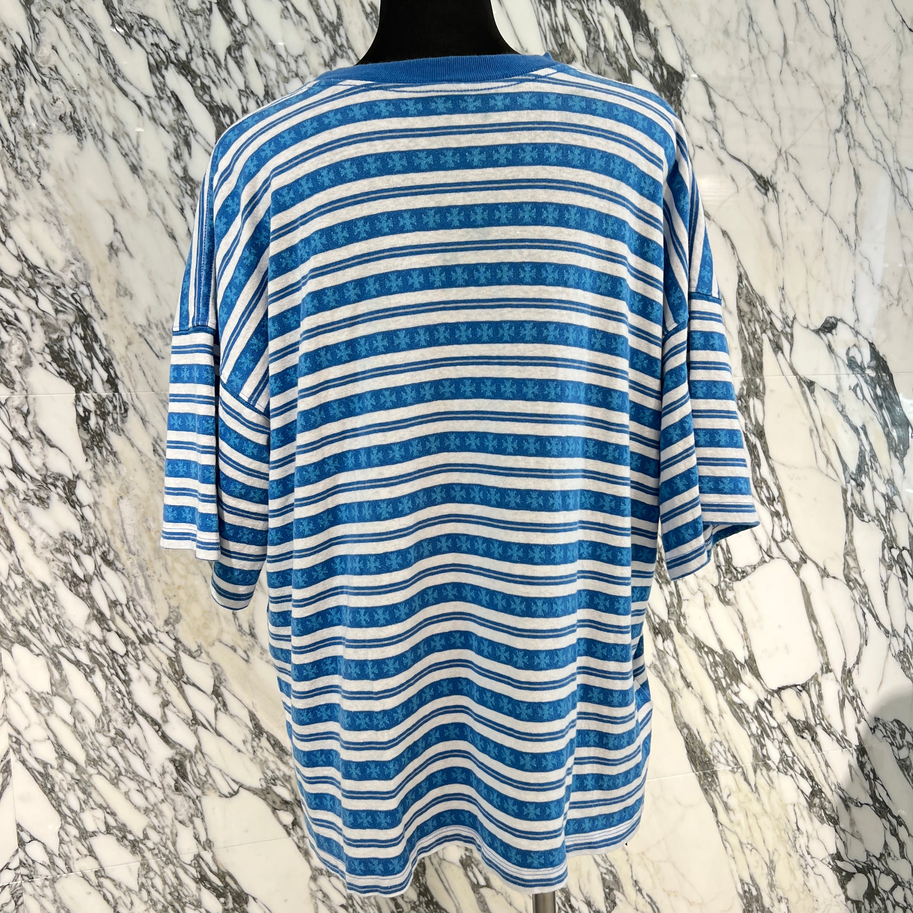 CHROME HEARTS Y NOT Vine Dagger Embroidery CH Plus Stripe Tee Size L クロムハーツ ワイノット ヴァインダガー刺繍 CHプラス ストライプ Tシャツ サイズL