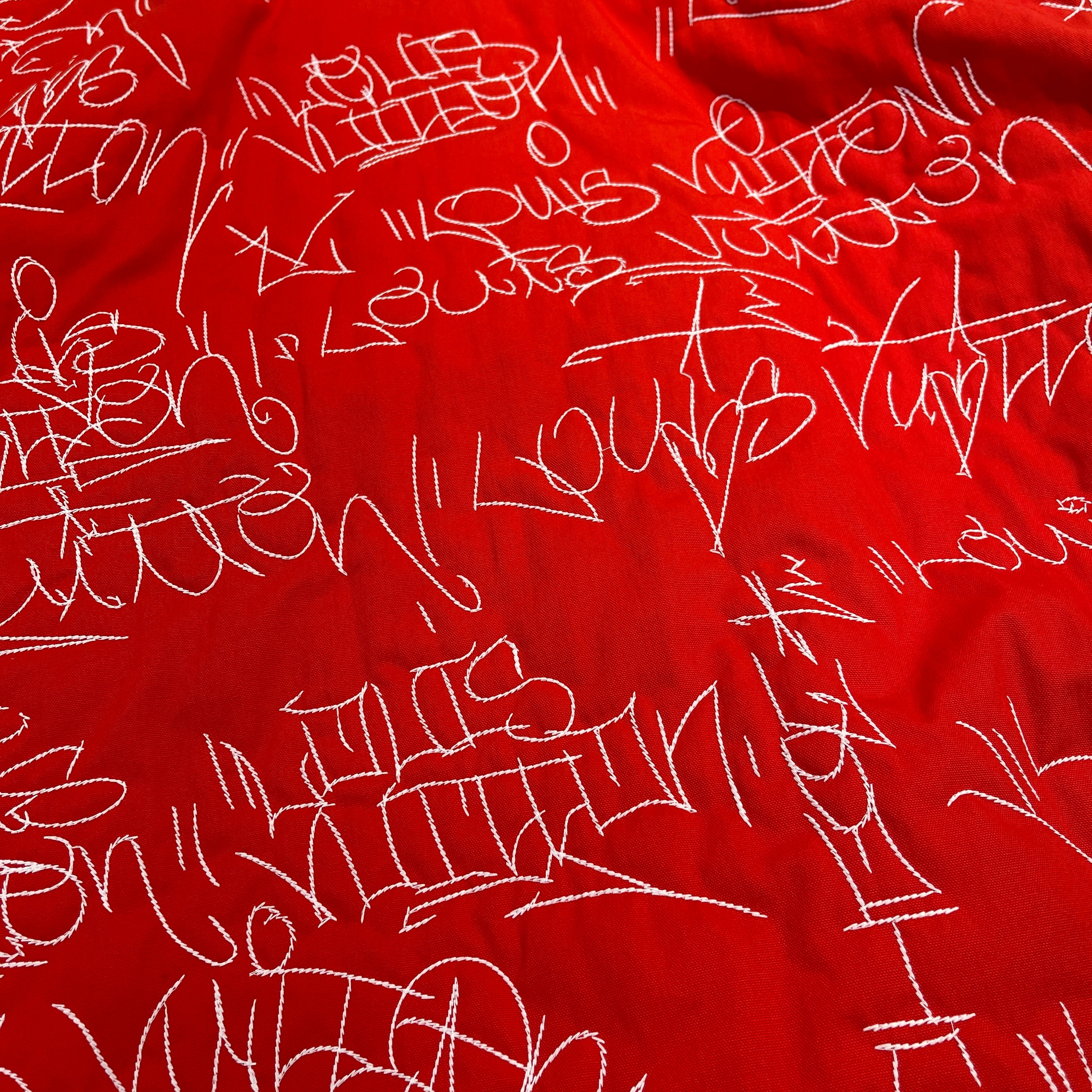 LOUIS VUITTON 2022AW Embroidered Denim Bomber Zip Up Jacket Size 56 ルイヴィトン エンブロイダード デニムボンバー ジップアップジャケット サイズ56