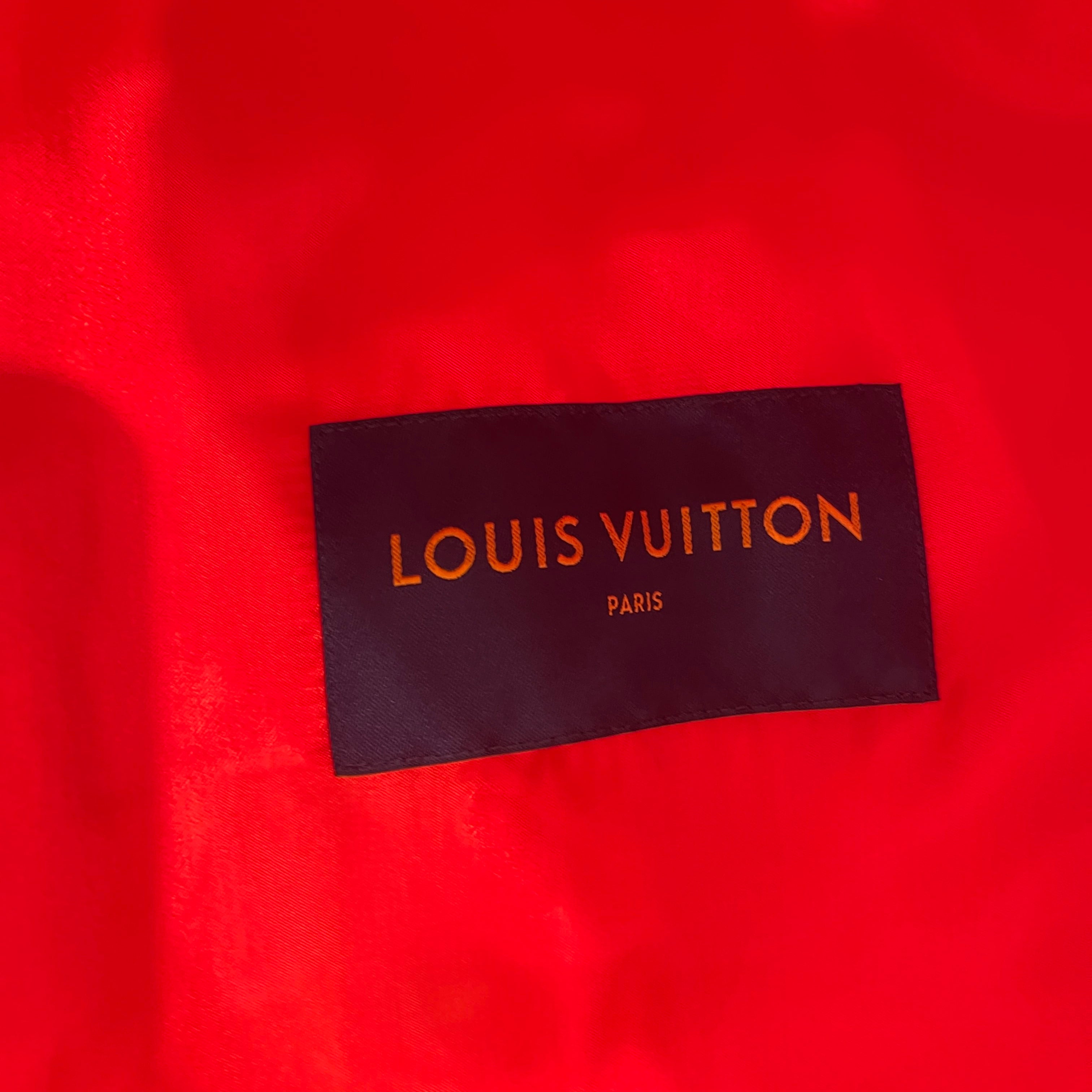 LOUIS VUITTON 2022AW Embroidered Denim Bomber Zip Up Jacket Size 56 ルイヴィトン エンブロイダード デニムボンバー ジップアップジャケット サイズ56