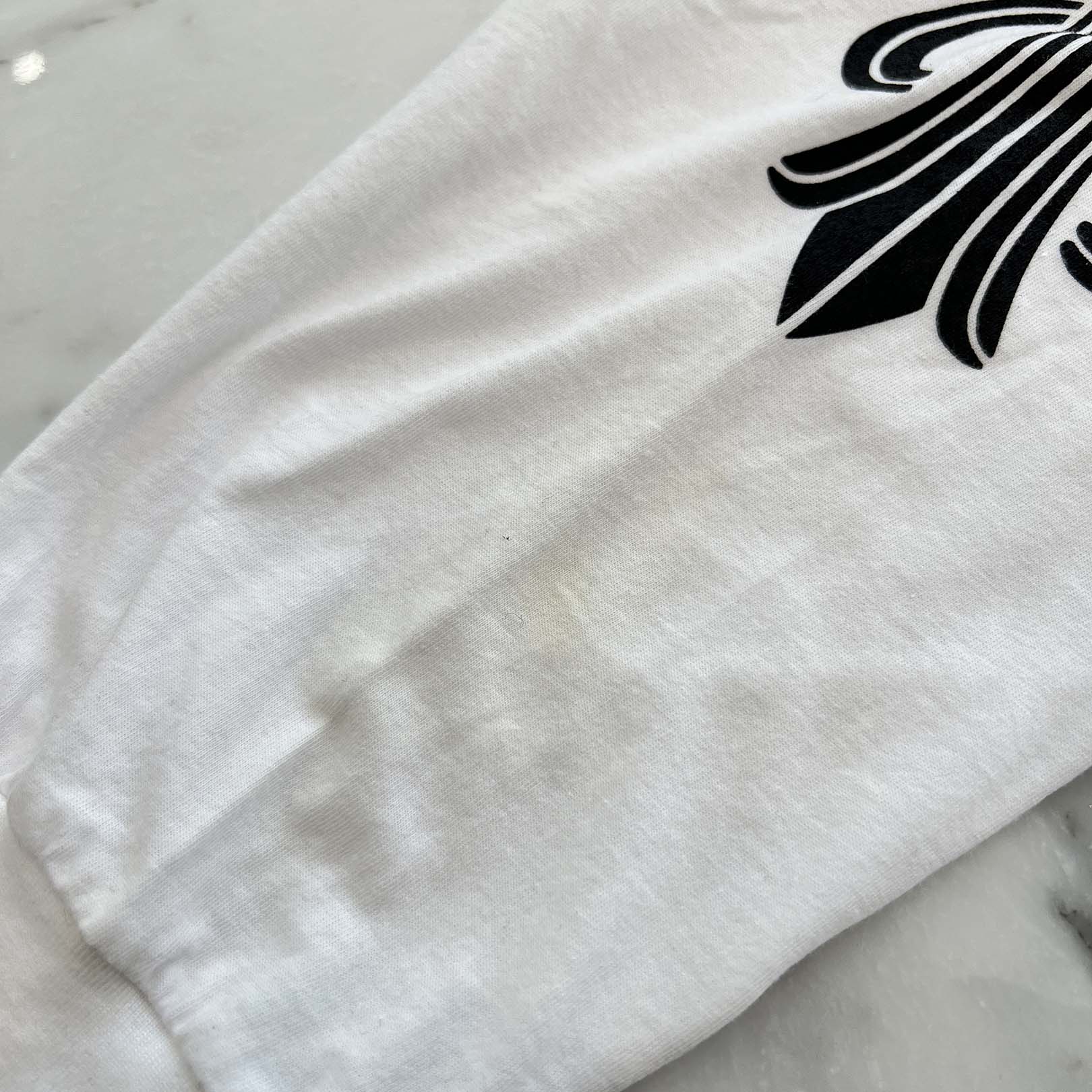 CHROME HEARTS Floral Cross Horseshoe Long Sleeve Tee Size XL クロムハーツ フローラルクロス ホースシュー ロングスリーブTシャツ サイズXL