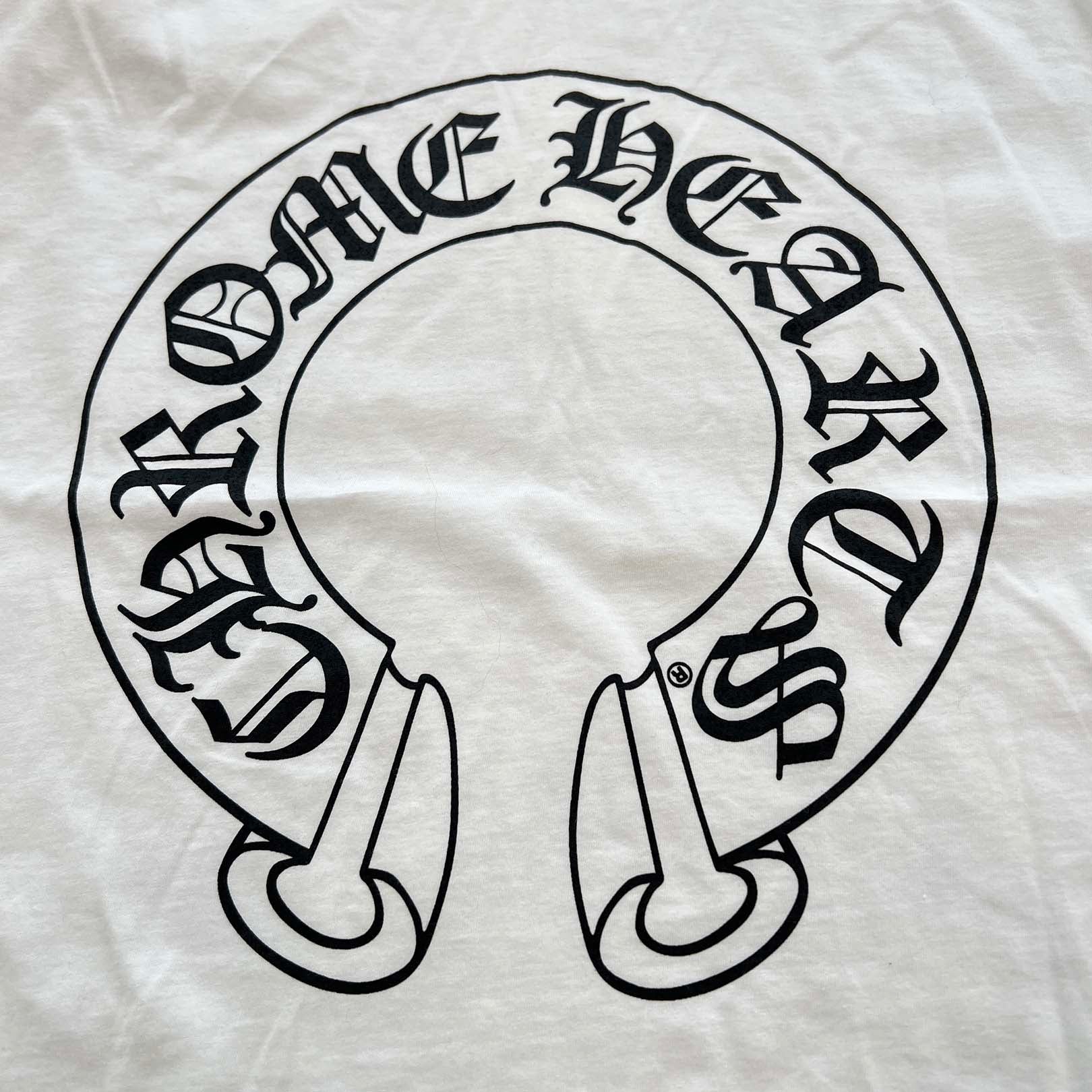 CHROME HEARTS Floral Cross Horseshoe Long Sleeve Tee Size XL クロムハーツ フローラルクロス ホースシュー ロングスリーブTシャツ サイズXL