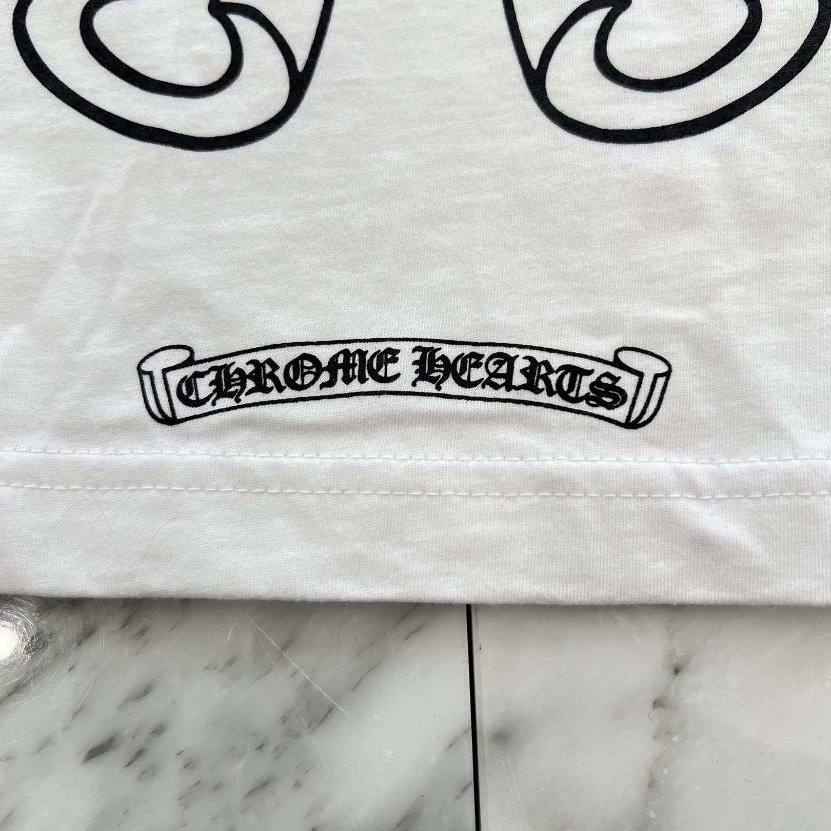 CHROME HEARTS Floral Cross Horseshoe Long Sleeve Tee Size XL クロムハーツ フローラルクロス ホースシュー ロングスリーブTシャツ サイズXL