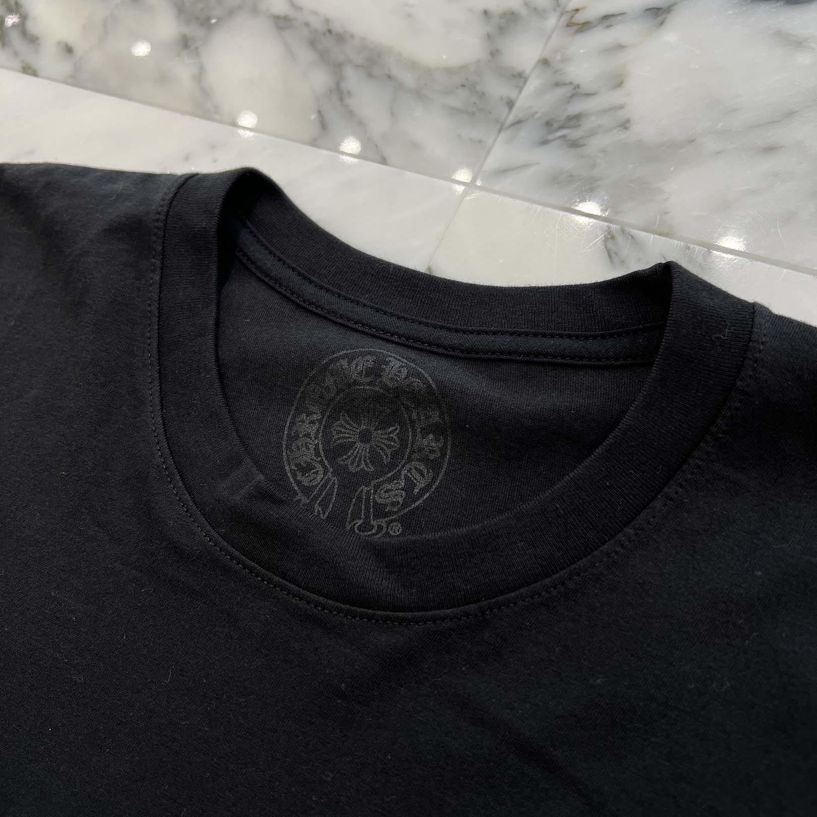 CHROME HEARTS Floral Cross Horseshoe Long Sleeve Tee Size L クロムハーツ フローラルクロス ホースシュー ロングスリーブ Tシャツ サイズL
