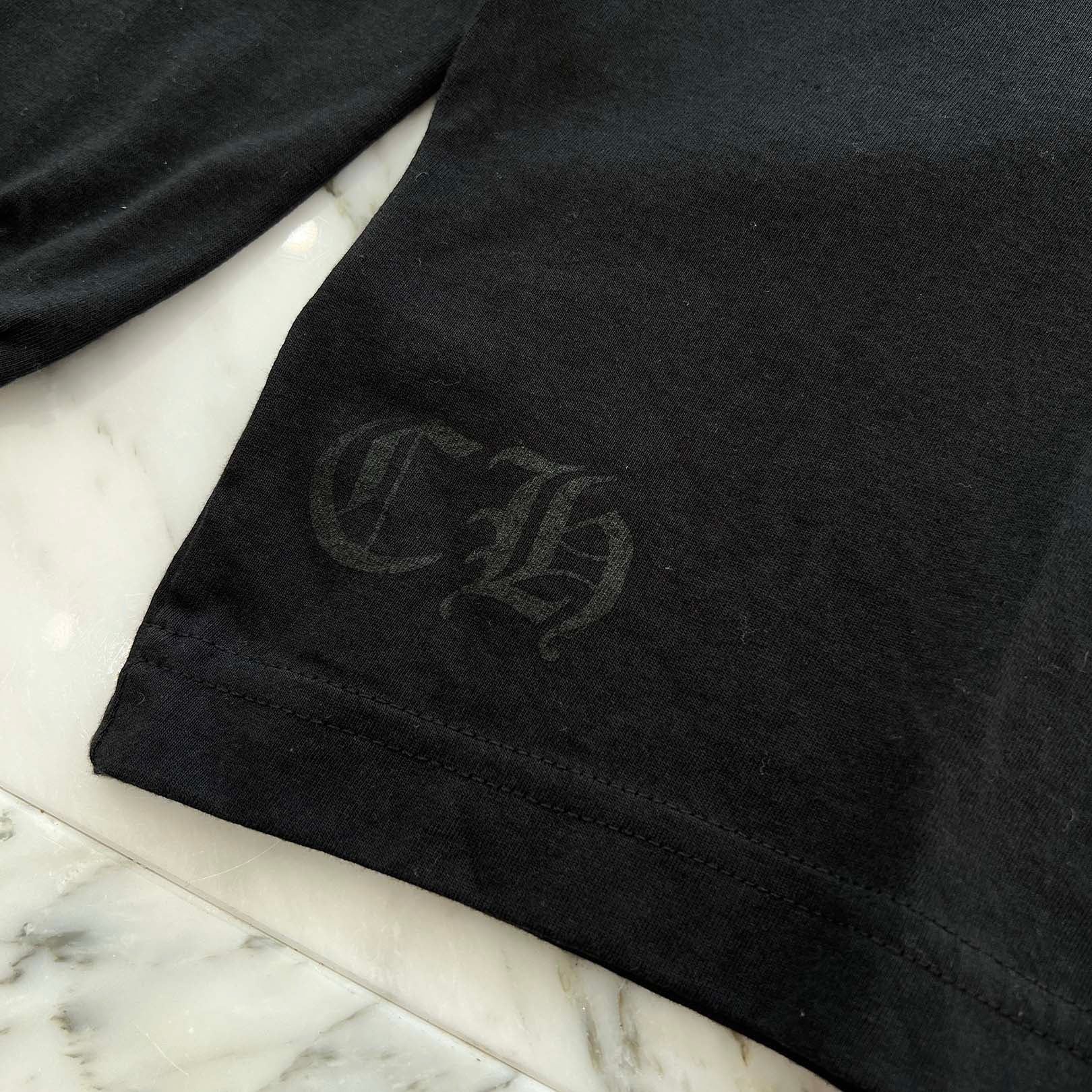 CHROME HEARTS Floral Cross Horseshoe Long Sleeve Tee Size L クロムハーツ フローラルクロス ホースシュー ロングスリーブ Tシャツ サイズL