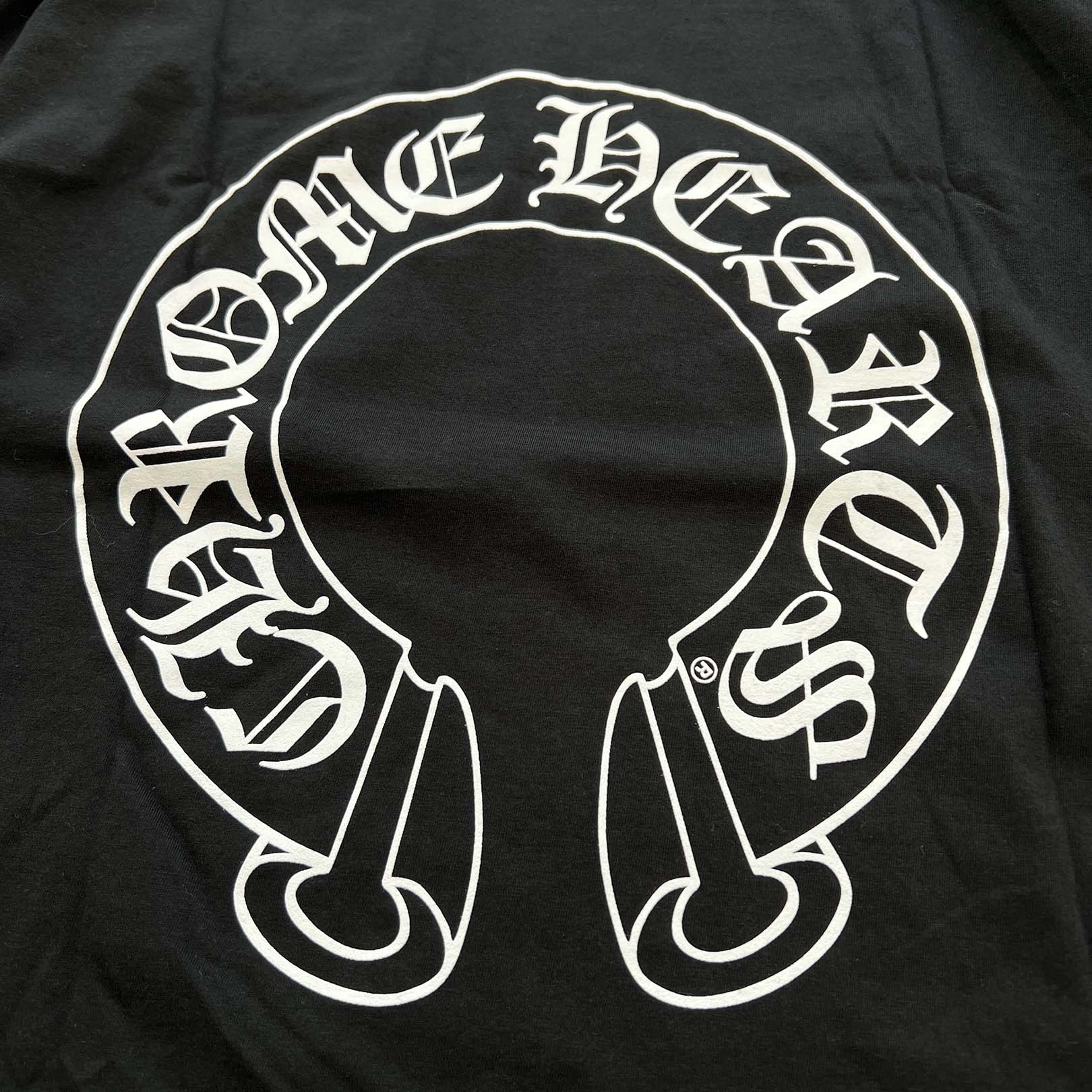 CHROME HEARTS Floral Cross Horseshoe Long Sleeve Tee Size L クロムハーツ フローラルクロス ホースシュー ロングスリーブ Tシャツ サイズL