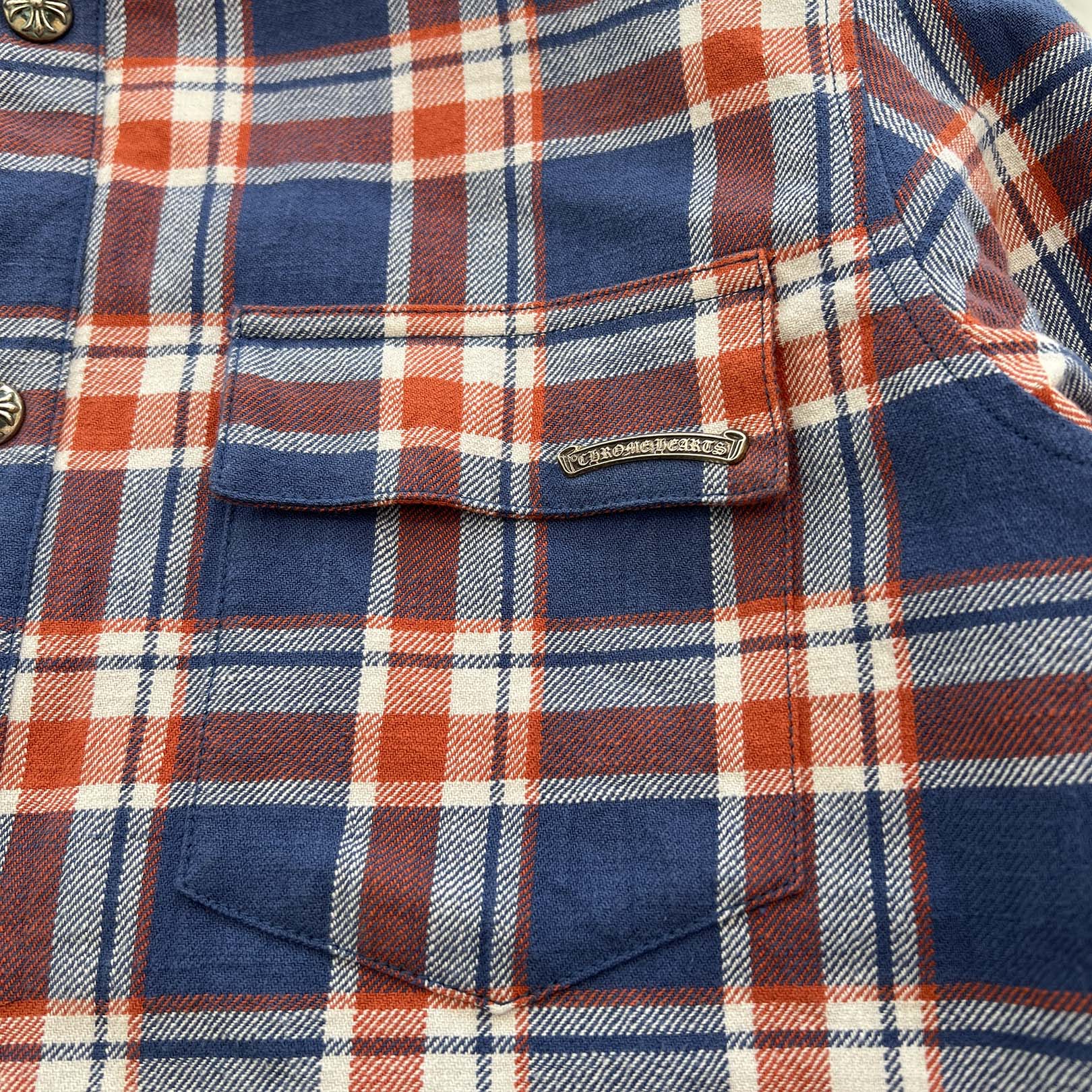 CHROME HEARTS Y NOT WORK DOG Flannel Check Shirt Jacket Size L クロムハーツ ワイノット ワークドッグ フランネル チェック シャツジャケット サイズL