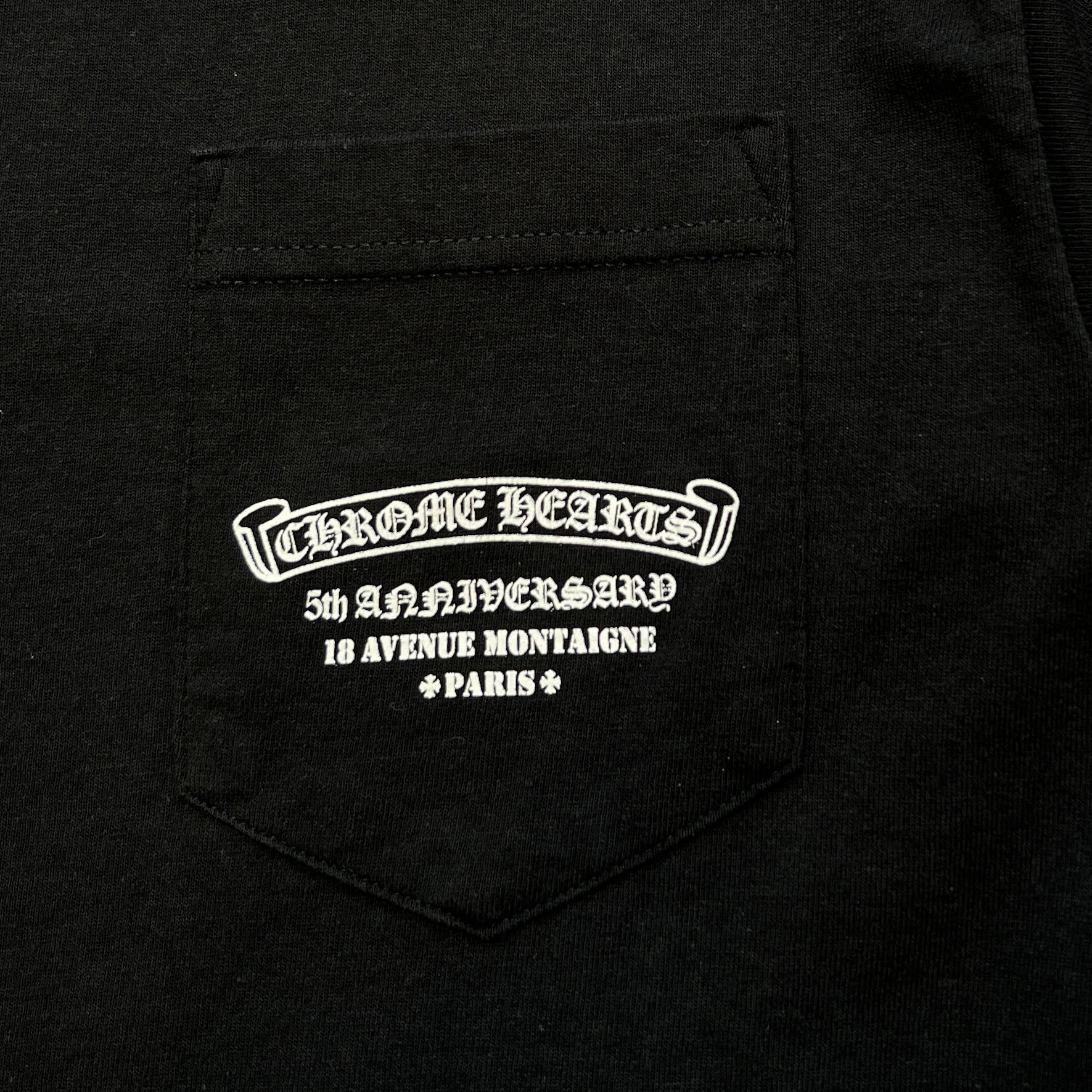 CHROME HEARTS Paris Limited 5th Anniversary BS Flare American Flag Tee サイズM クロムハーツ パリス リミテッド 5th アニバーサリー BSフレア アメリカン フラッグ Tシャツ ブラック サイズM