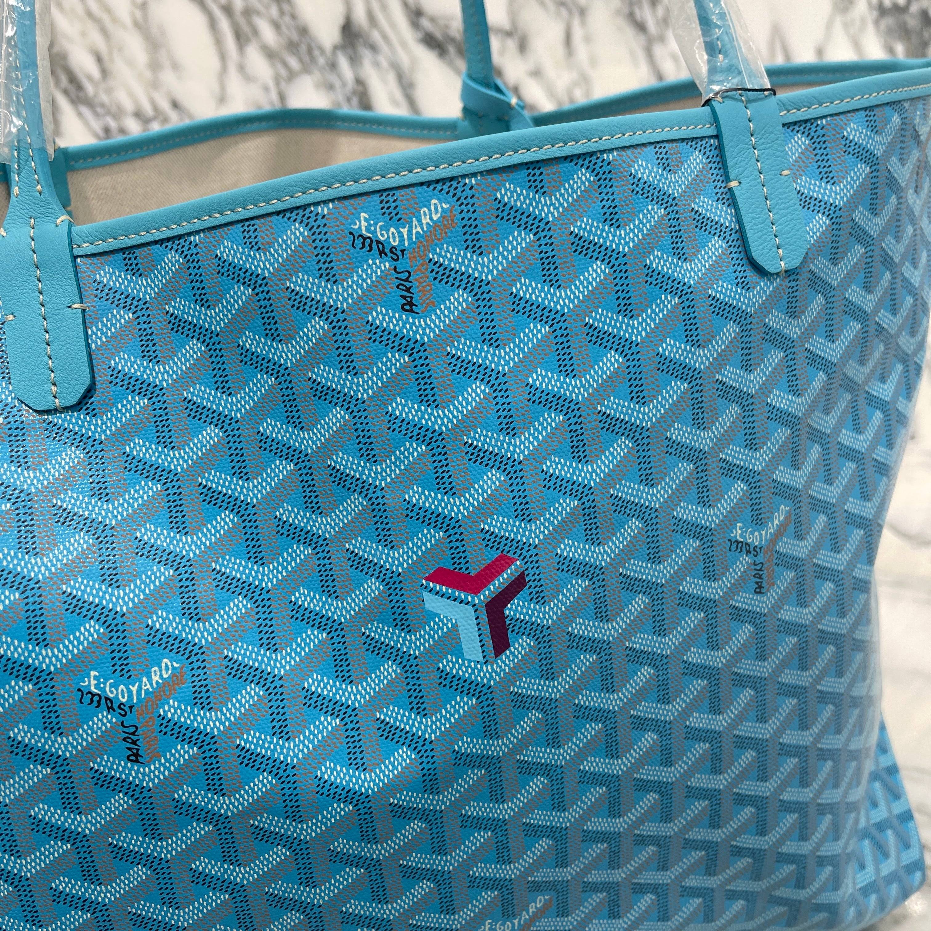 GOYARD 2024AW Saint Louis GM & Barry's Beach Towel "Turquoise Blue" ゴヤール サンルイGM ＆ バリーズ ビーチタオル "ターコイズブルー"