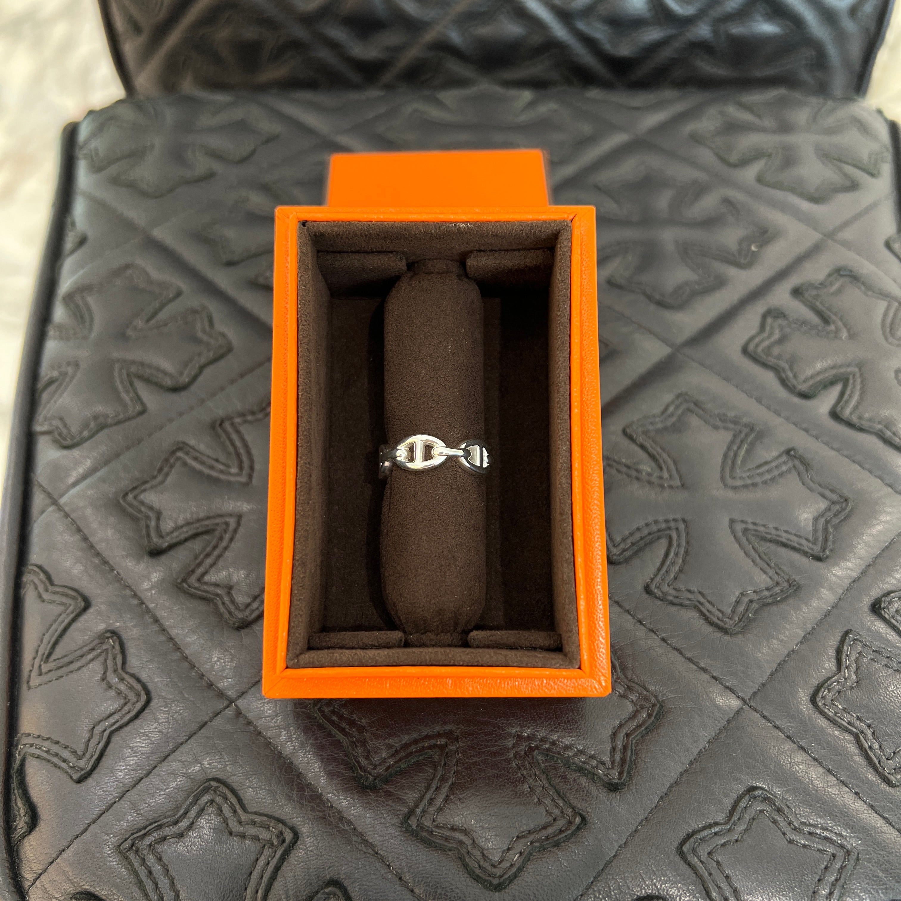 HERMES Ag925 Chaine d’Ancre Enchainee PM Ring Size 54(14号) エルメス Ag925 シェーヌダンクル アンシェネ PM リング サイズ54(14号)