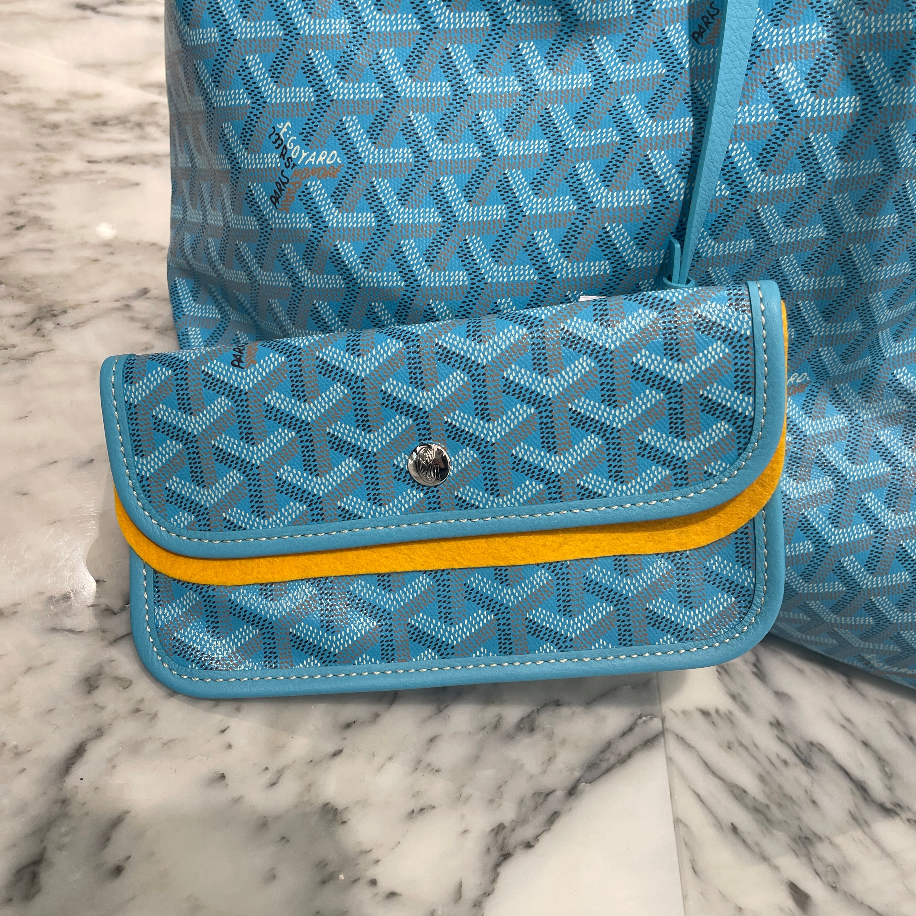 GOYARD 2024AW Saint Louis GM & Barry's Beach Towel "Turquoise Blue" ゴヤール サンルイGM ＆ バリーズ ビーチタオル "ターコイズブルー"