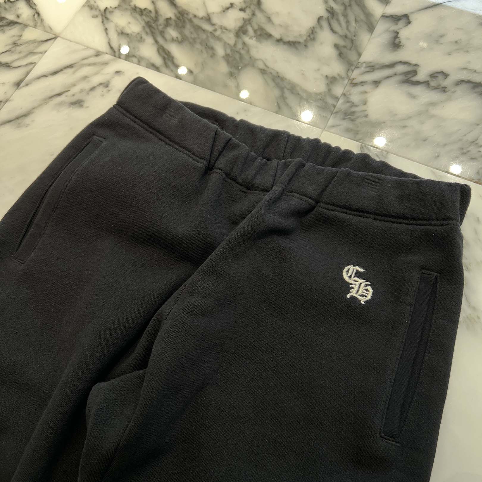 CHROME HEARTS Y NOT Lucky Patch SLO RIDE Logo Embroidery Sweat Long Pants Size M クロムハーツ ワイノット ラッキーパッチ スローライド ロゴ刺繍 スウェットロングパンツ サイズM