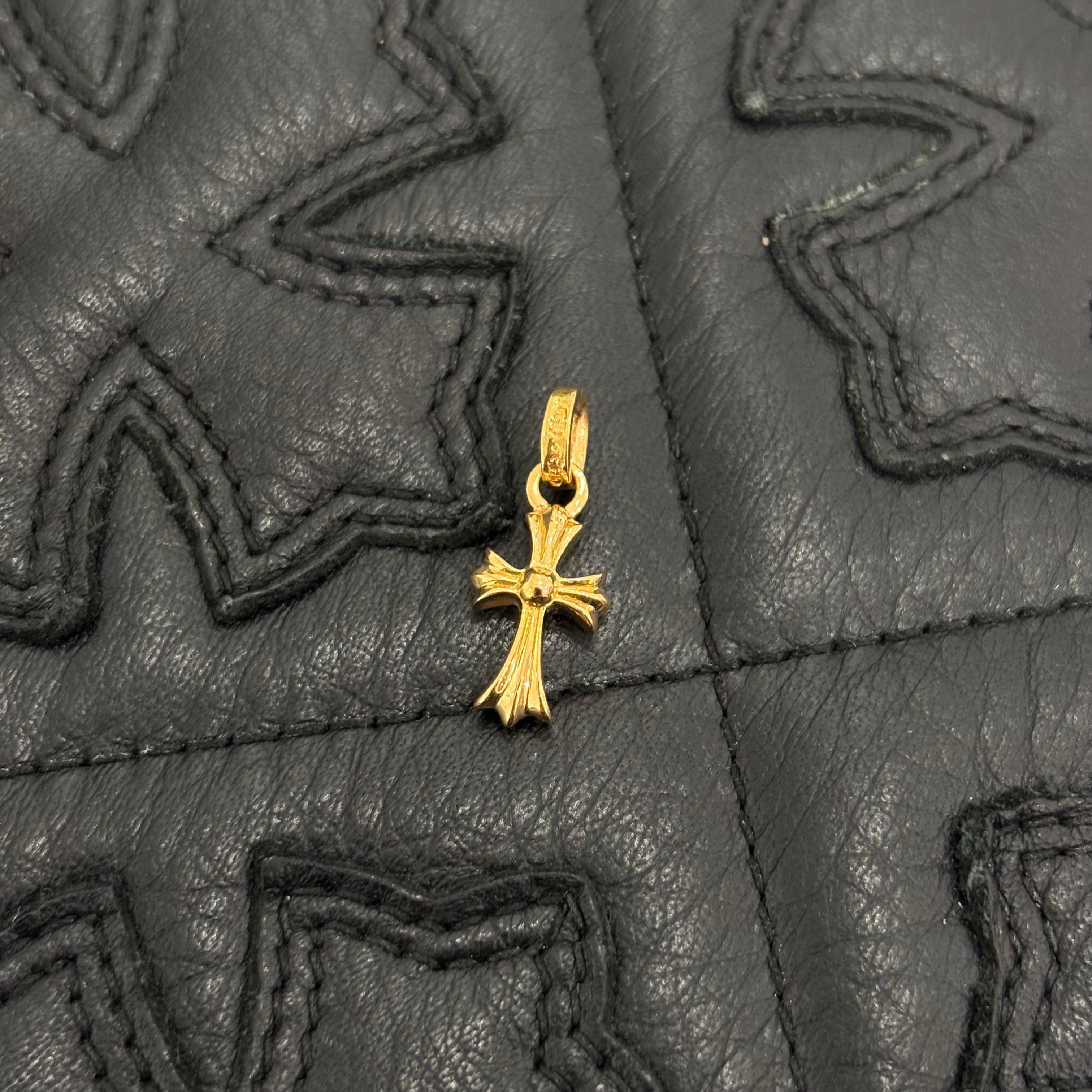 CHROME HEARTS 22K Baby Fat Cross Pave Ruby Pendant Top クロムハーツ 22K ベイビーファットクロス パヴェルビー ペンダントトップ