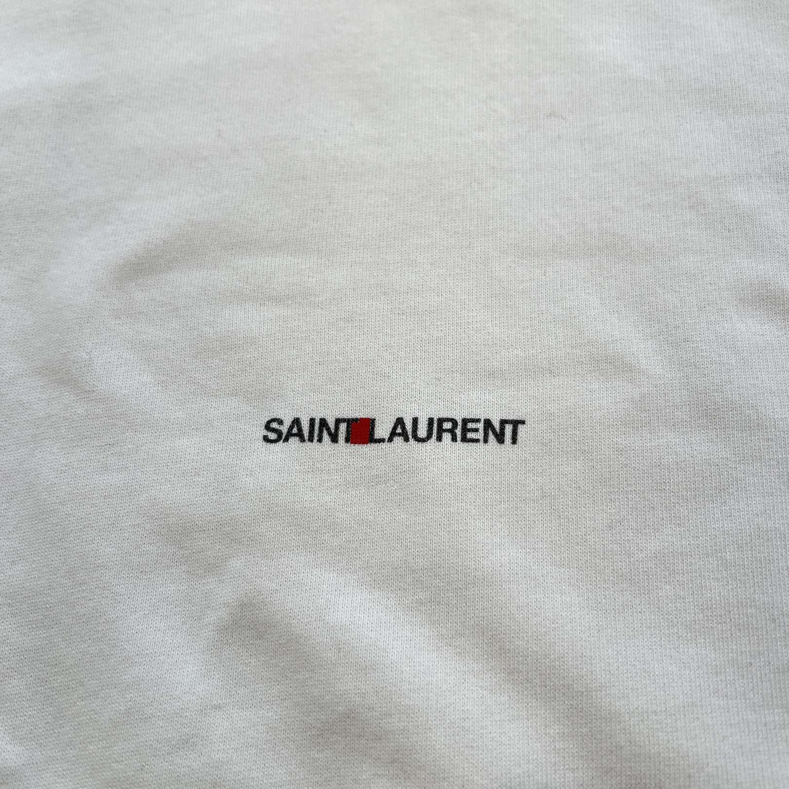 SAINT LAURENT PARIS 2017SS French Terry Signature Crop Pullover Hoodie 464581 YB1EO Size M サンローランパリ フレンチテリー シグネチャークロップ プルオーバーパーカー サイズM