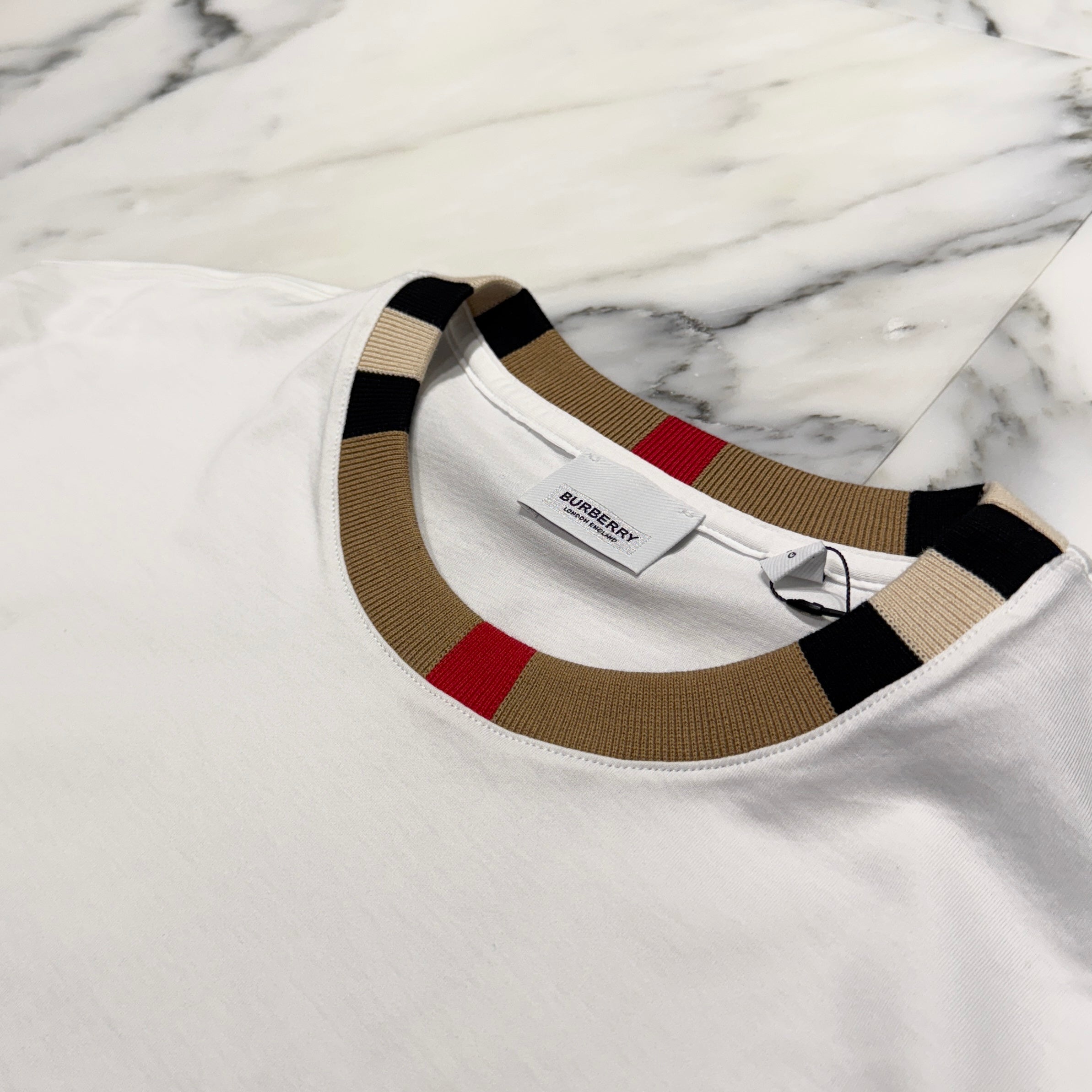 BURBERRY Jalad Check Neck Long Sleeve Tee 8091046 Size M バーバリー ジャラッド チェックネック ロングスリーブTシャツ サイズM