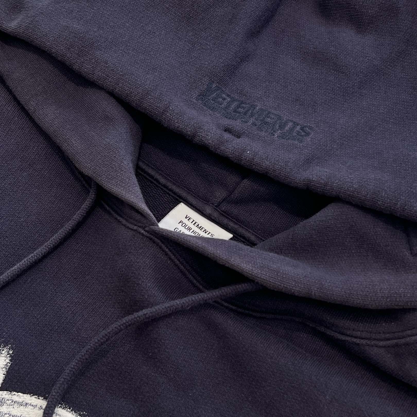 VETEMENTS 2020SS Reverse Anarchy Logo Print Pullover Hoodie SS20TR312 Size XS ヴェトモン リバースアナーキーロゴ プリント プルオーバーフーディー サイズXS