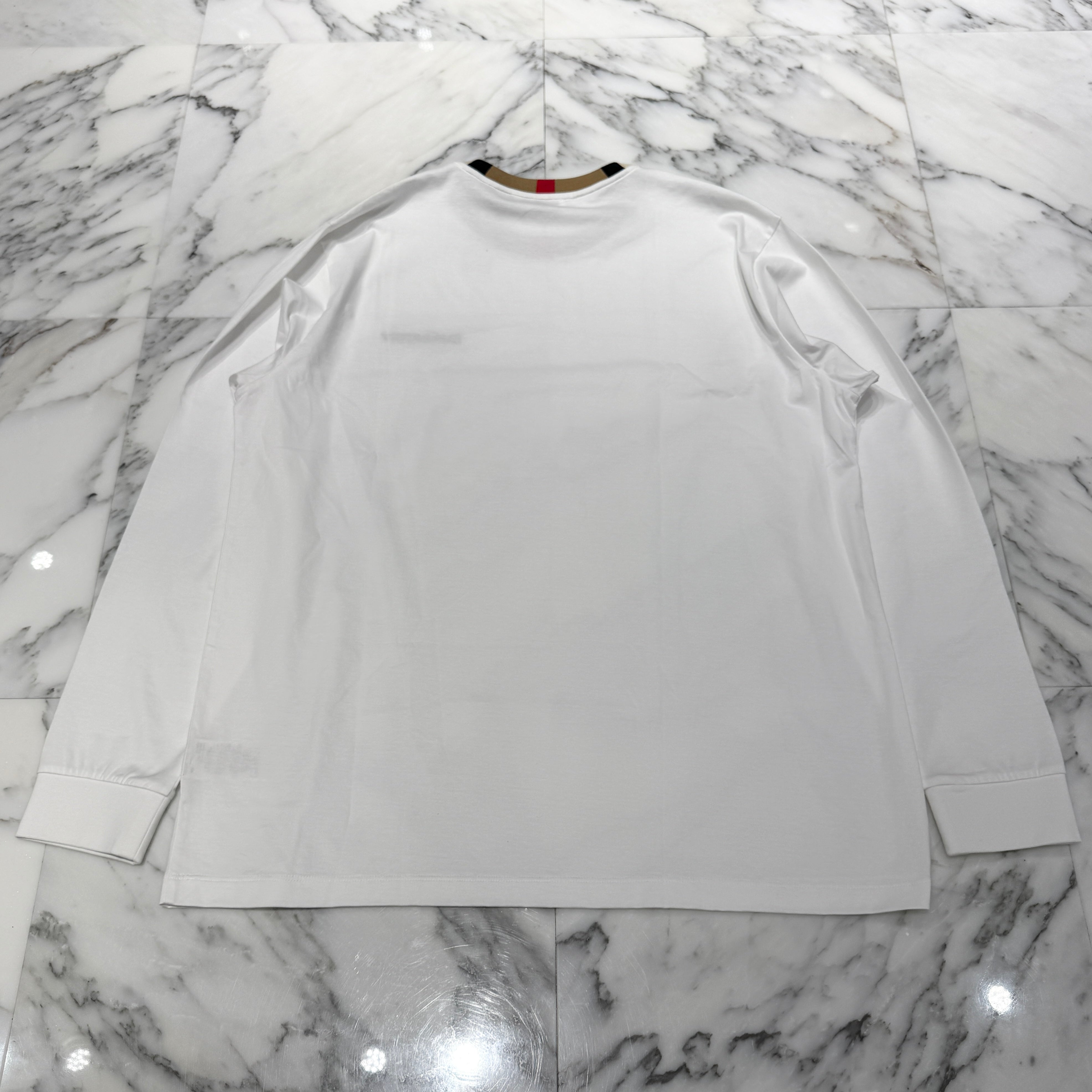 BURBERRY Jalad Check Neck Long Sleeve Tee 8091046 Size L バーバリー ジャラッド チェックネック ロングスリーブTシャツ サイズL